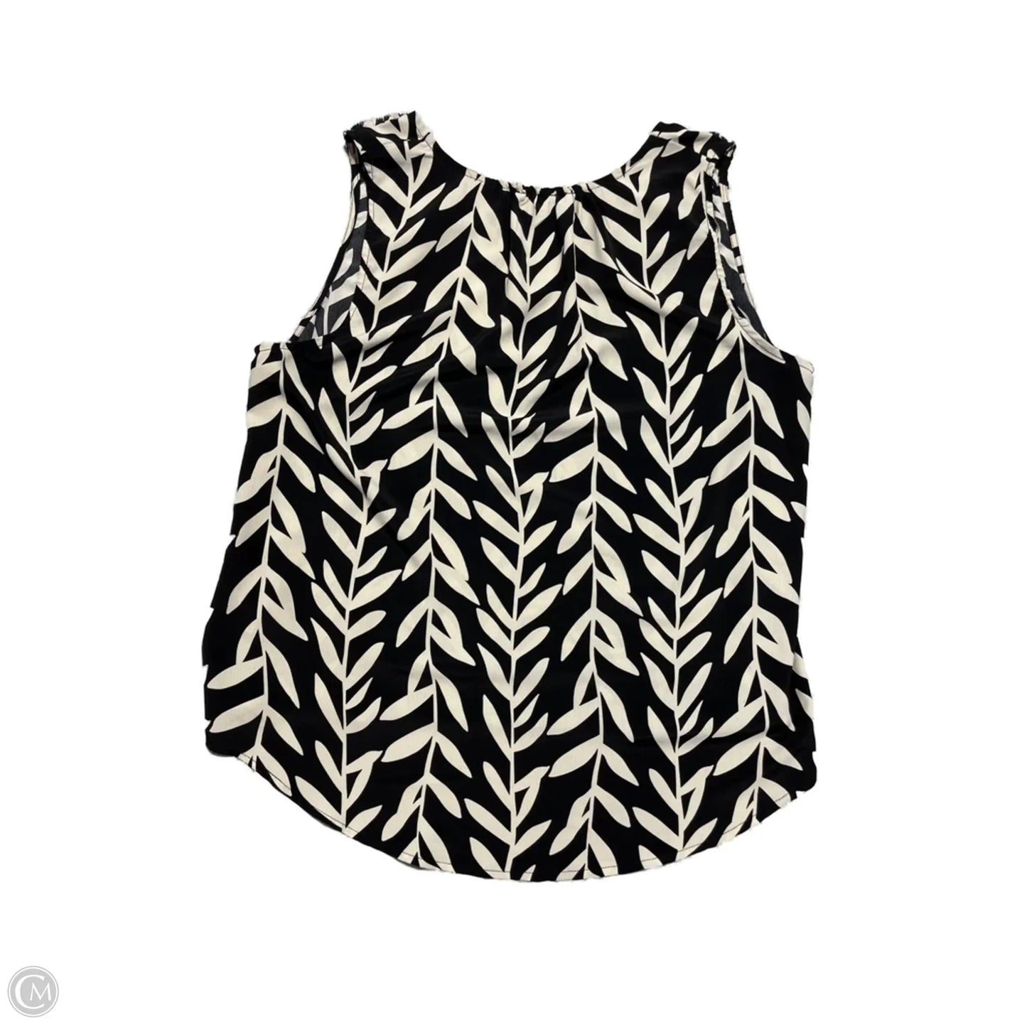 Top Sleeveless By Skies Are Blue In Black & White, Size: Xl