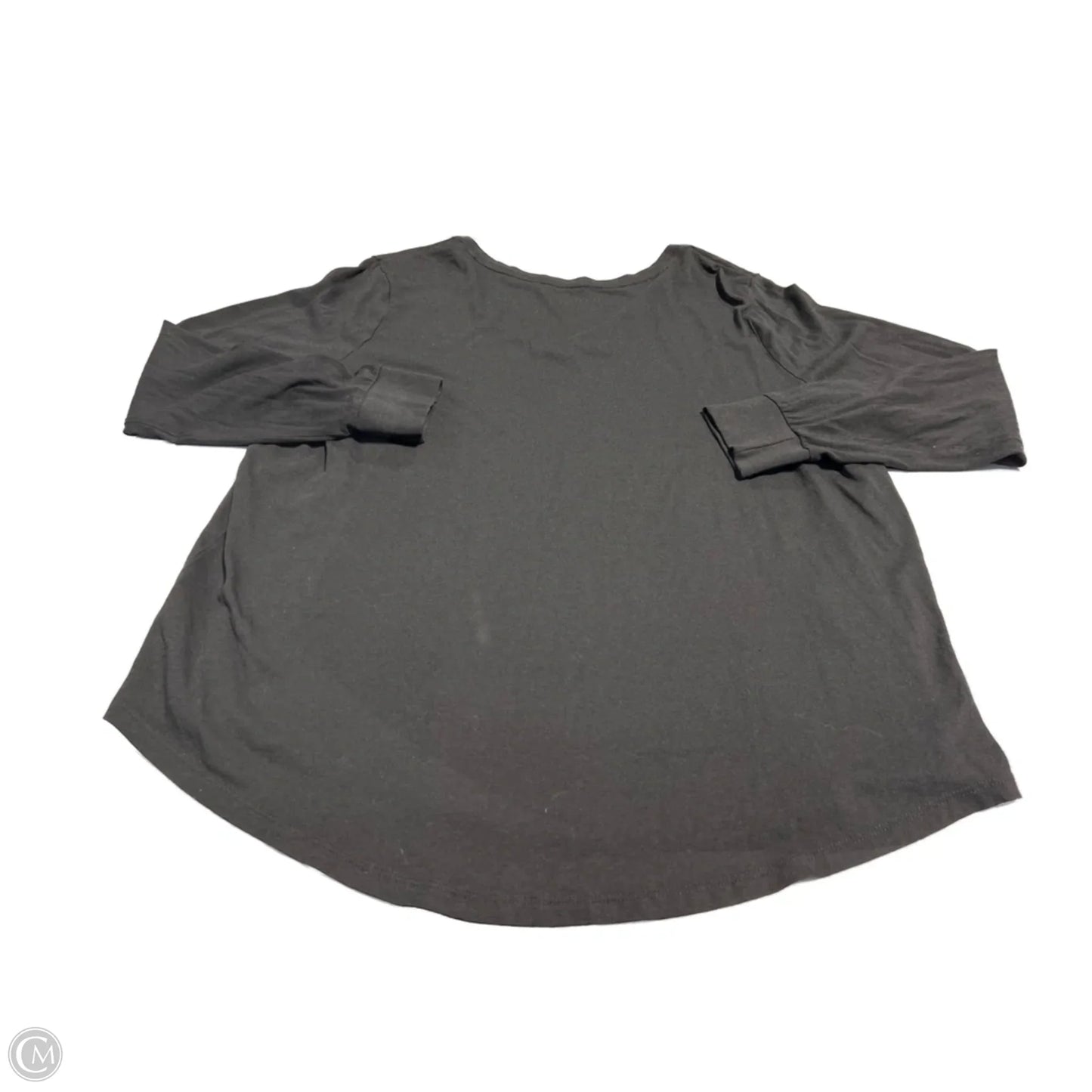 Top Long Sleeve Basic By Terra & Sky In Black, Size: 1x
