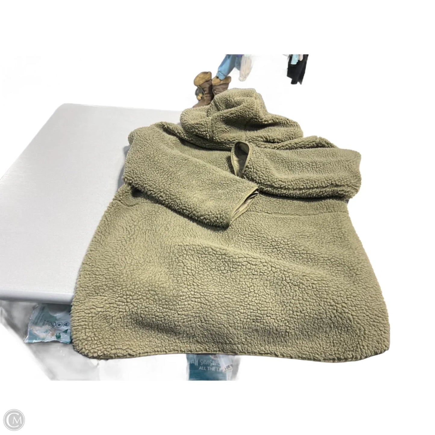 Jacket Fleece By H&m In Green, Size: S