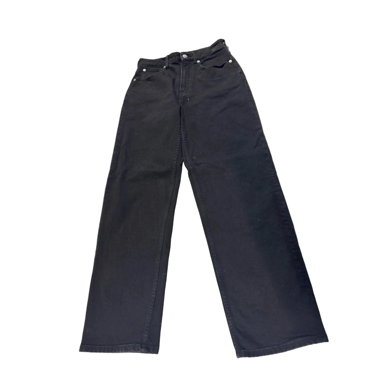 Jeans Straight By Everlane In Black Denim, Size: 4l