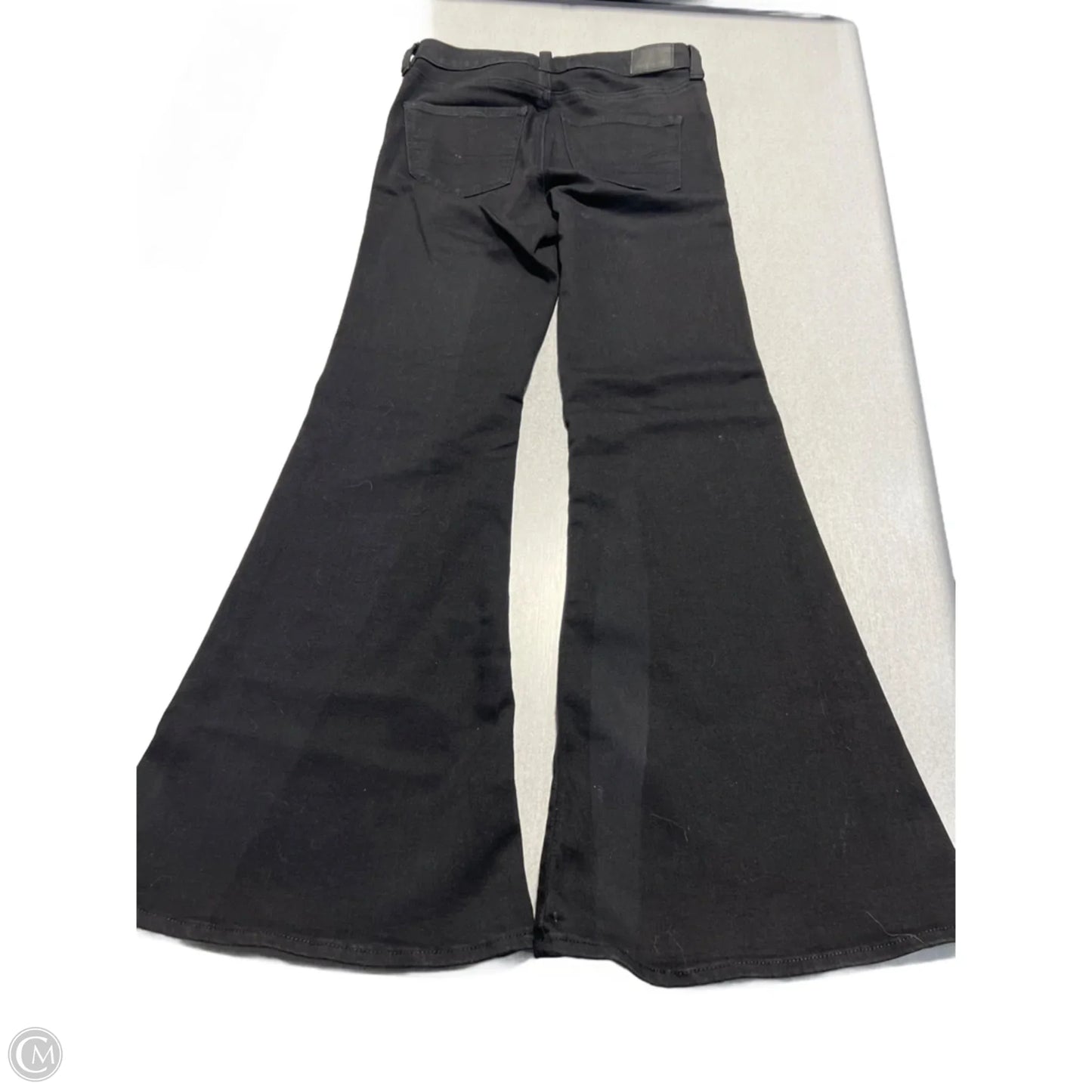 Jeans Flared By American Eagle In Black Denim, Size: 4