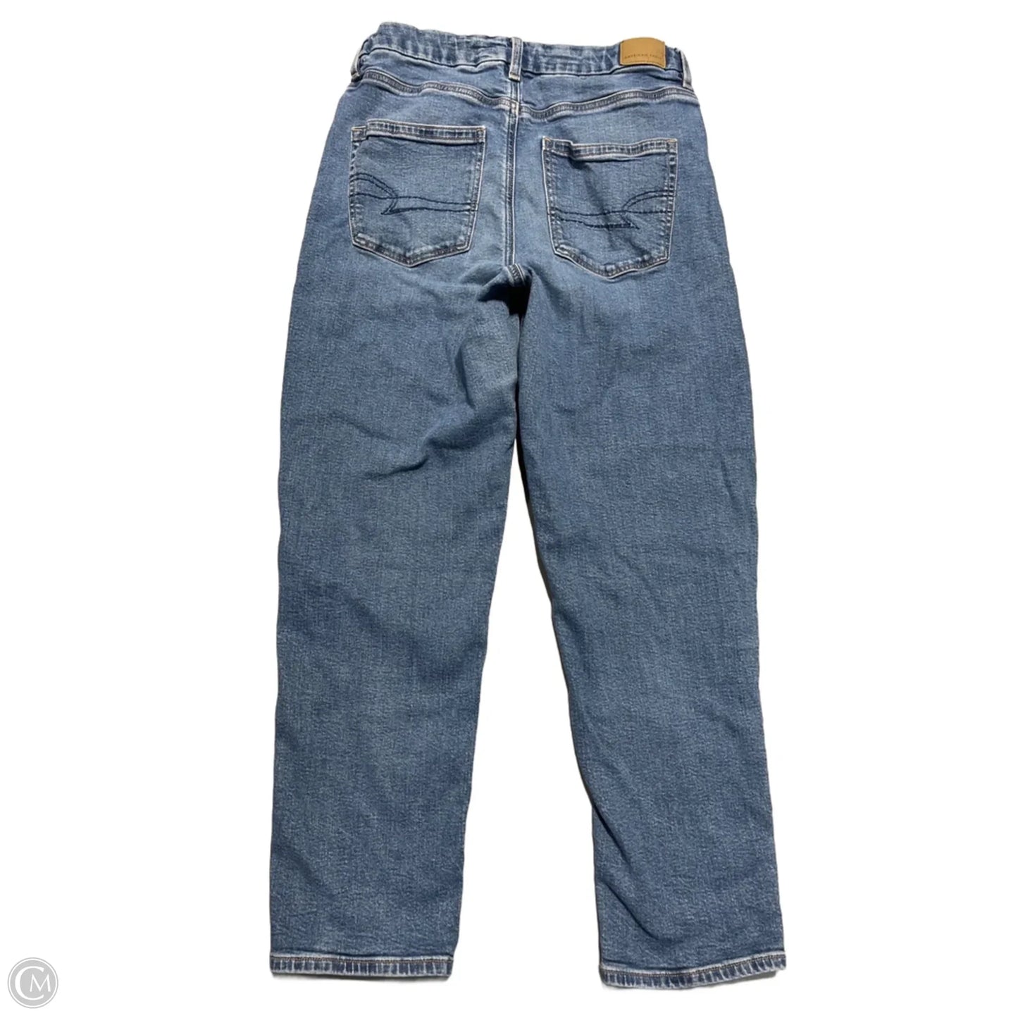 Jeans Straight By American Eagle In Blue Denim, Size: 10