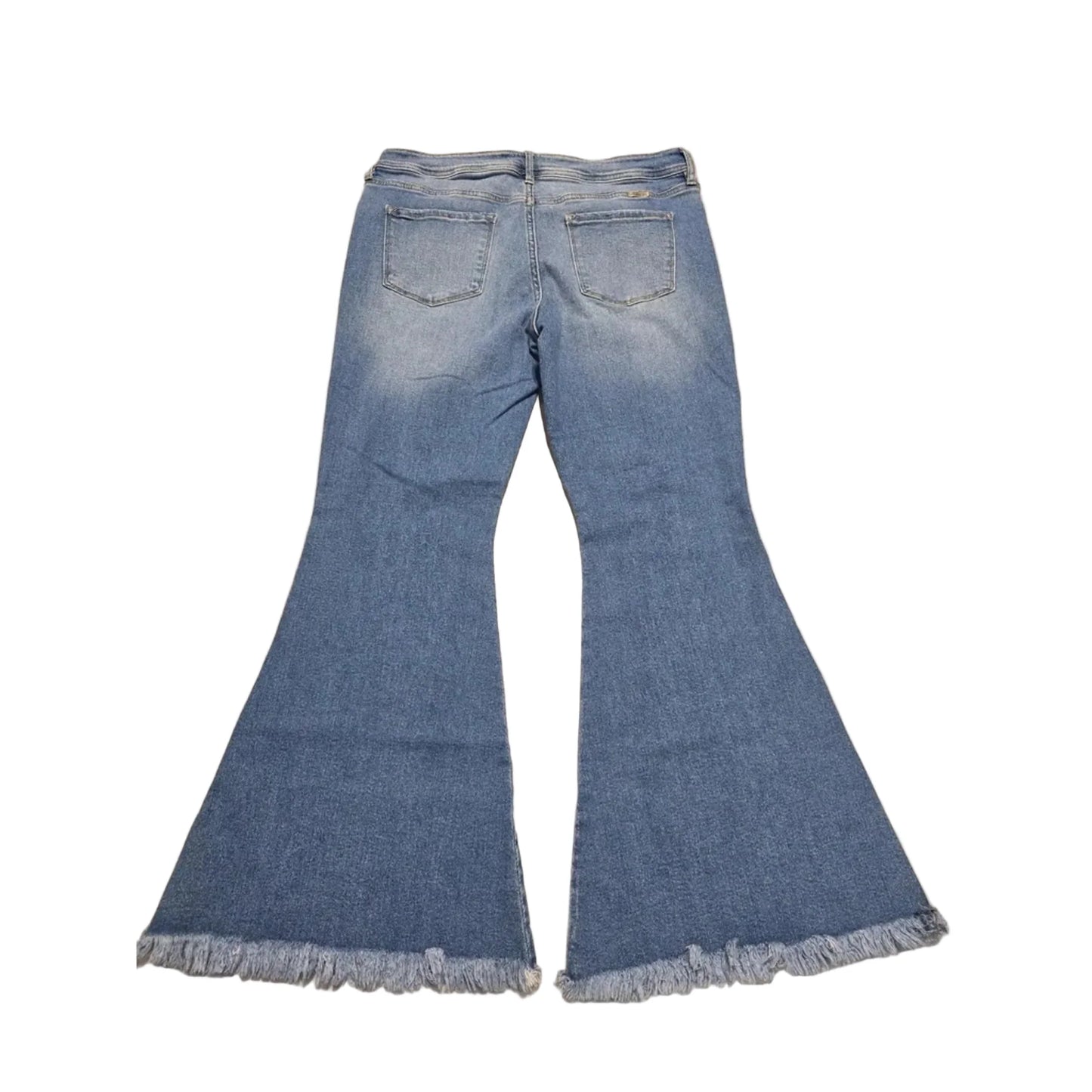 Jeans Flared By Kancan In Blue Denim, Size: 12