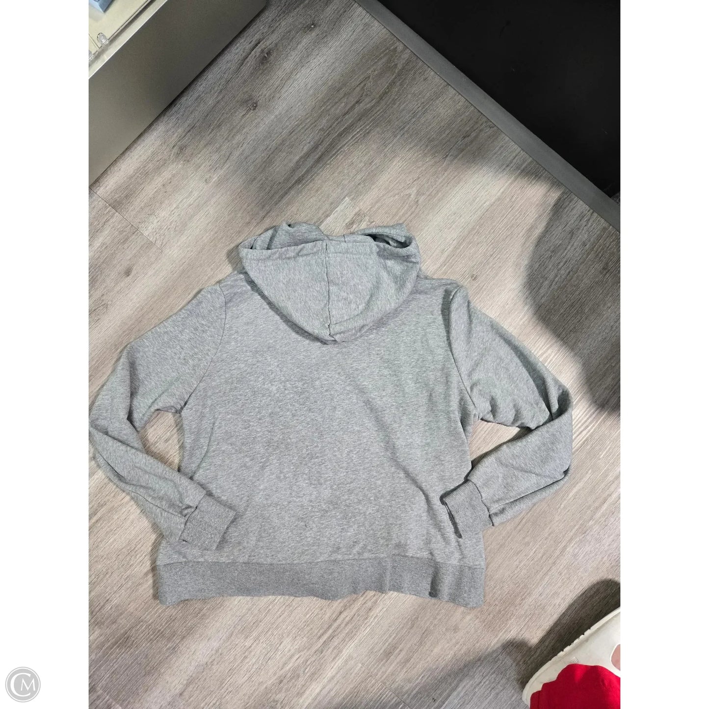 Sweatshirt Hoodie By Puma In Grey, Size: L