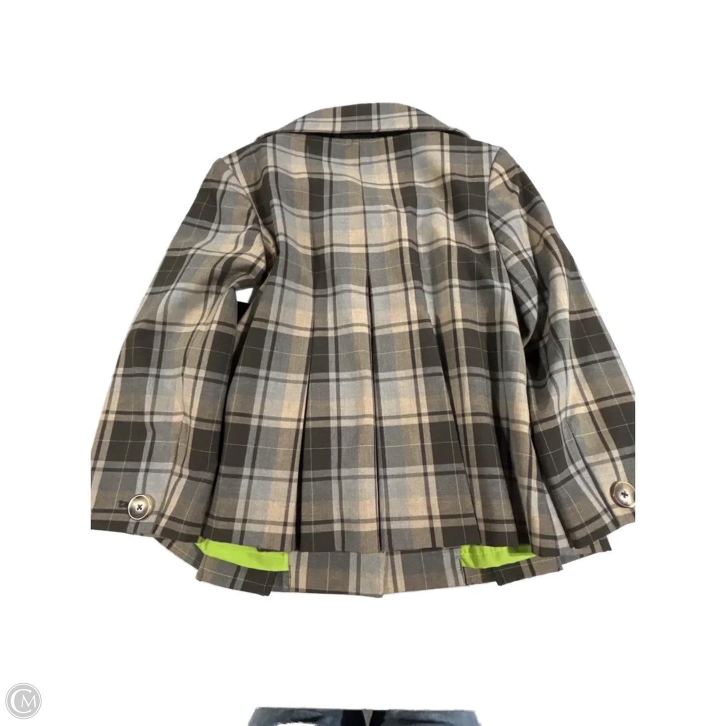 Blazer By Isaac Mizrahi In Plaid Pattern, Size: S