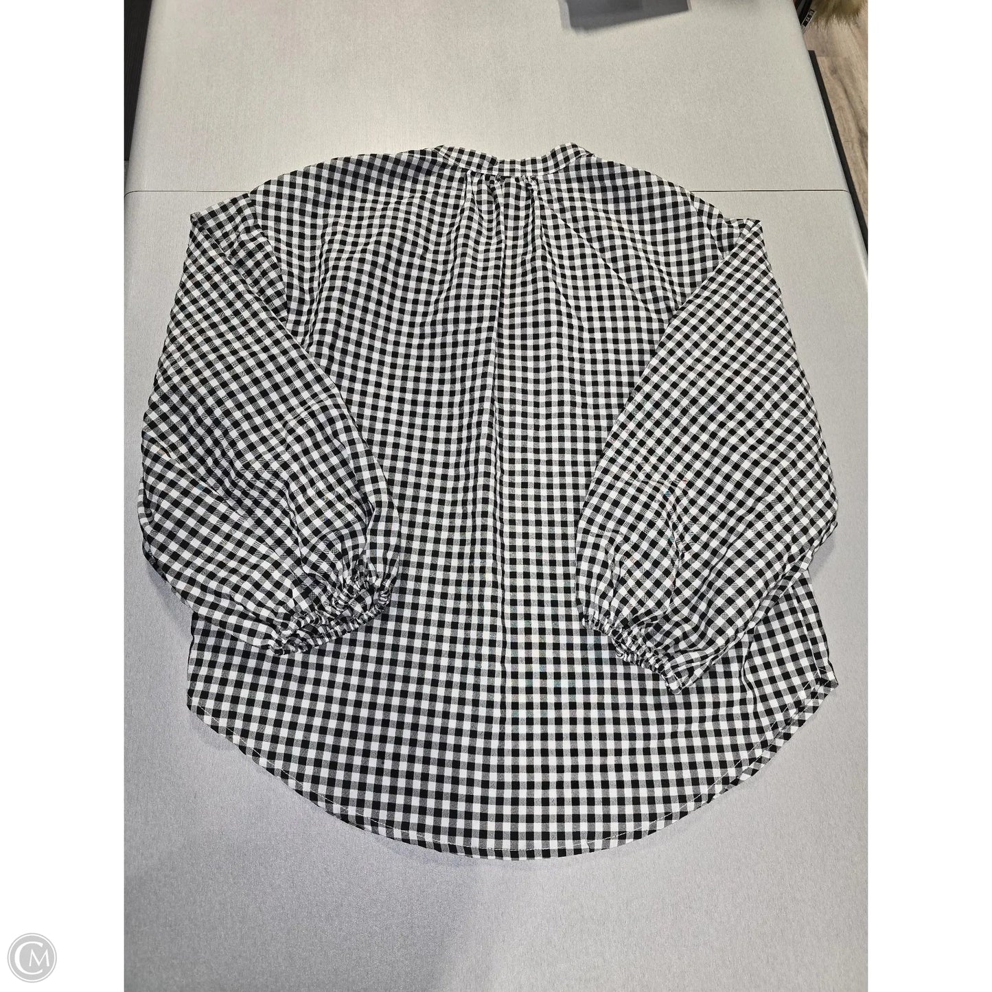 Top Long Sleeve By A New Day In Plaid Pattern, Size: S