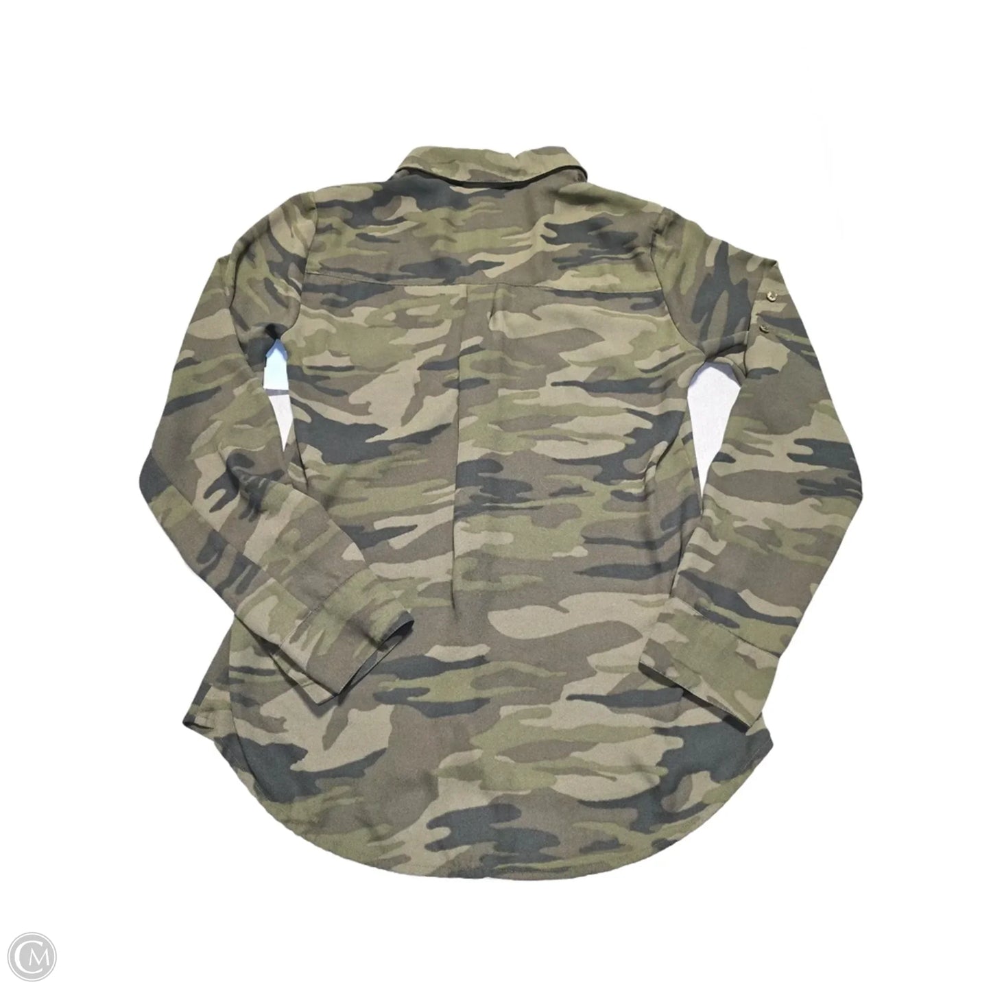 Top Long Sleeve By Express In Camouflage Print, Size: S