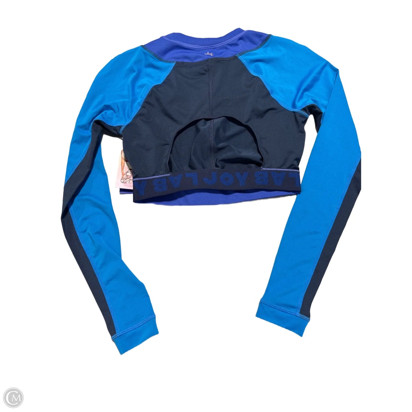 Athletic Top Long Sleeve Collar By Joy Lab In Blue, Size: Xs