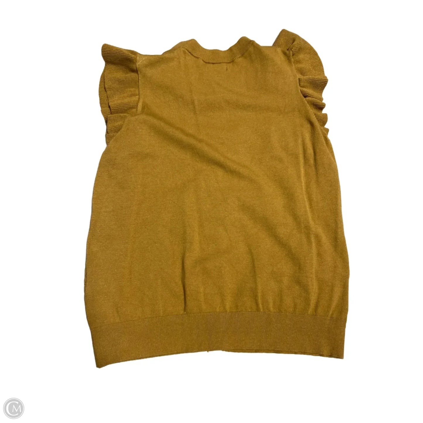 Sweater Short Sleeve By Who What Wear In Gold, Size: M
