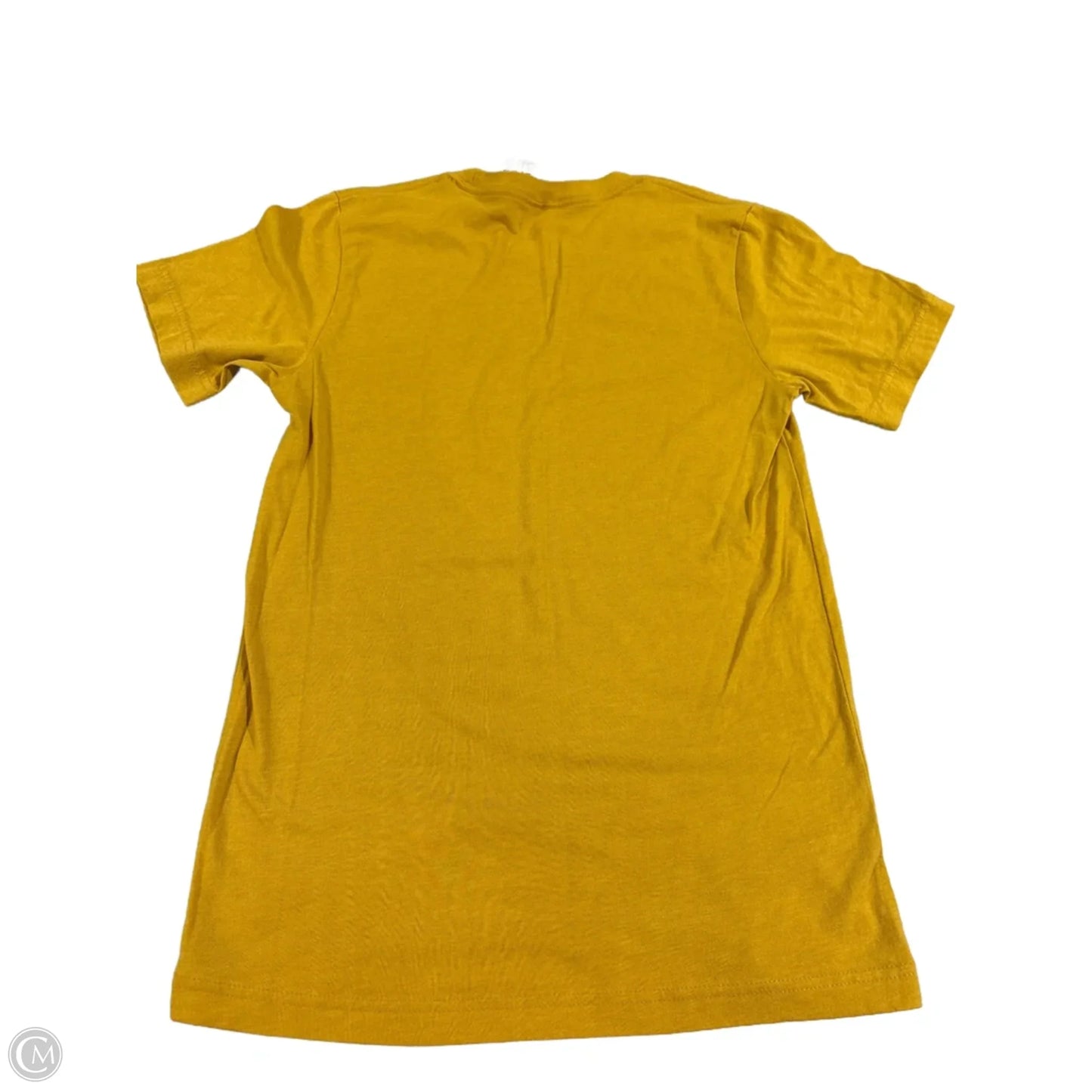 Top Short Sleeve By Bella + Canvas In Yellow, Size: S