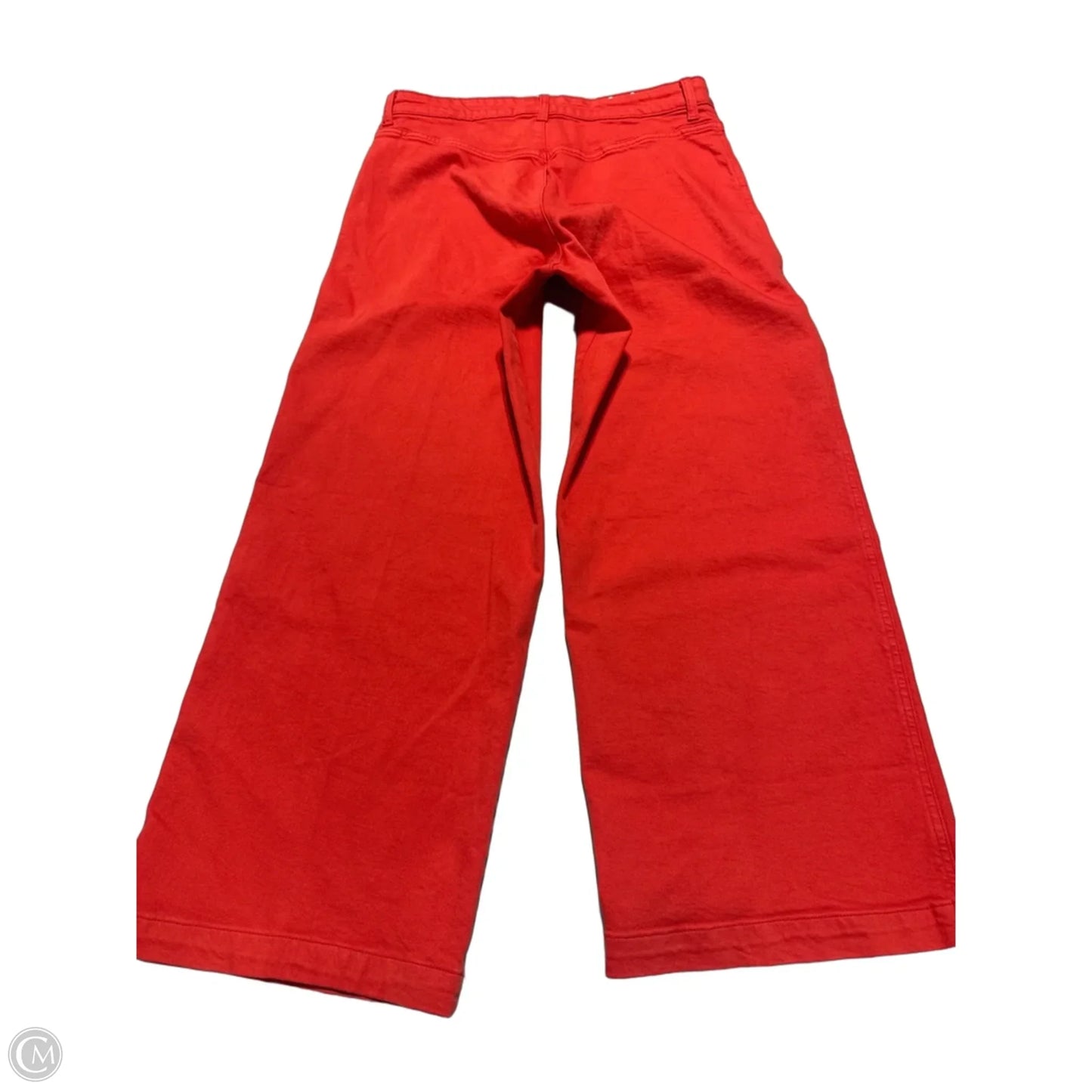 Jeans Wide Leg By H&m In Red, Size: 8