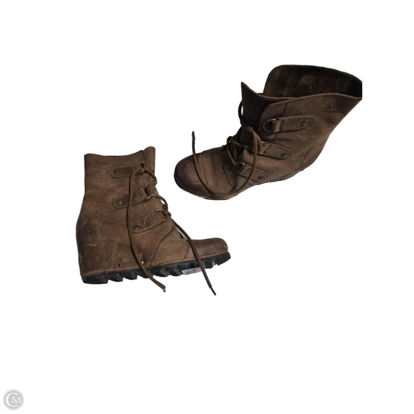 Boots Ankle Heels By Sorel In Brown, Size: 7.5