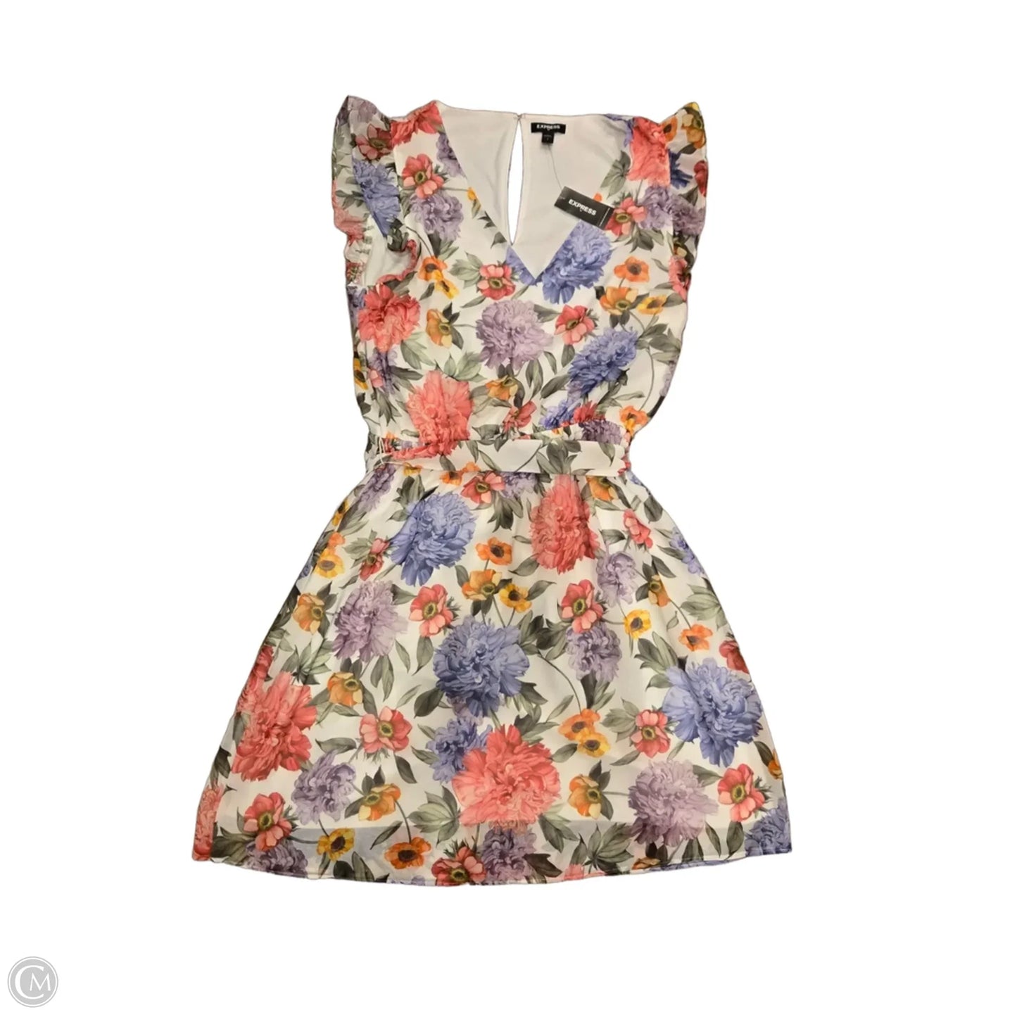 Dress Casual Short By Express In Floral Print, Size: S