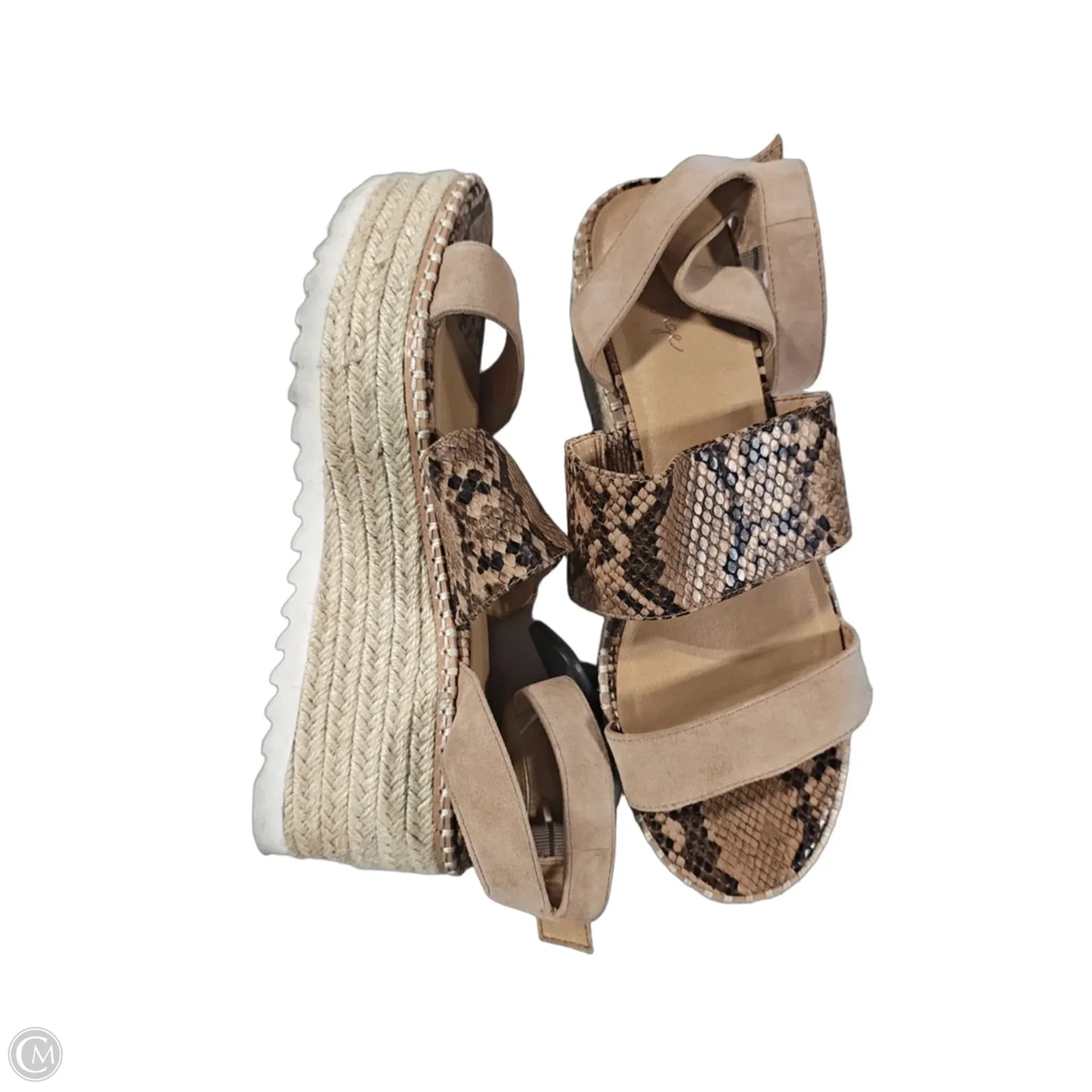 Sandals Heels Platform By Dolce Vita In Animal Print, Size: 8.5