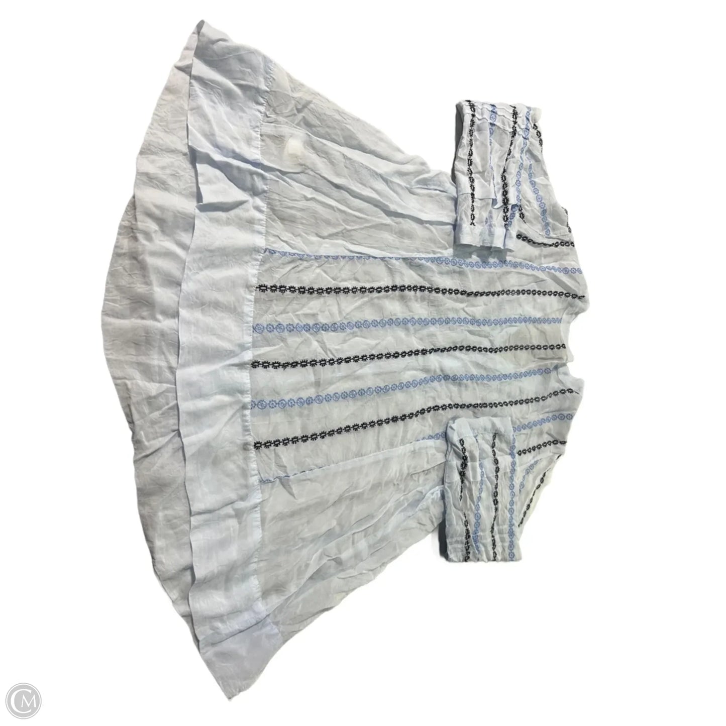 Top 3/4 Sleeve By Johnny Was In Blue, Size: M