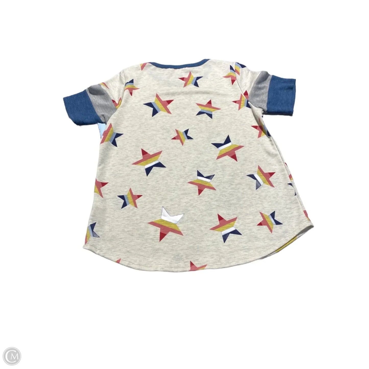 Top Short Sleeve By Hailey & Co In Cream, Size: M