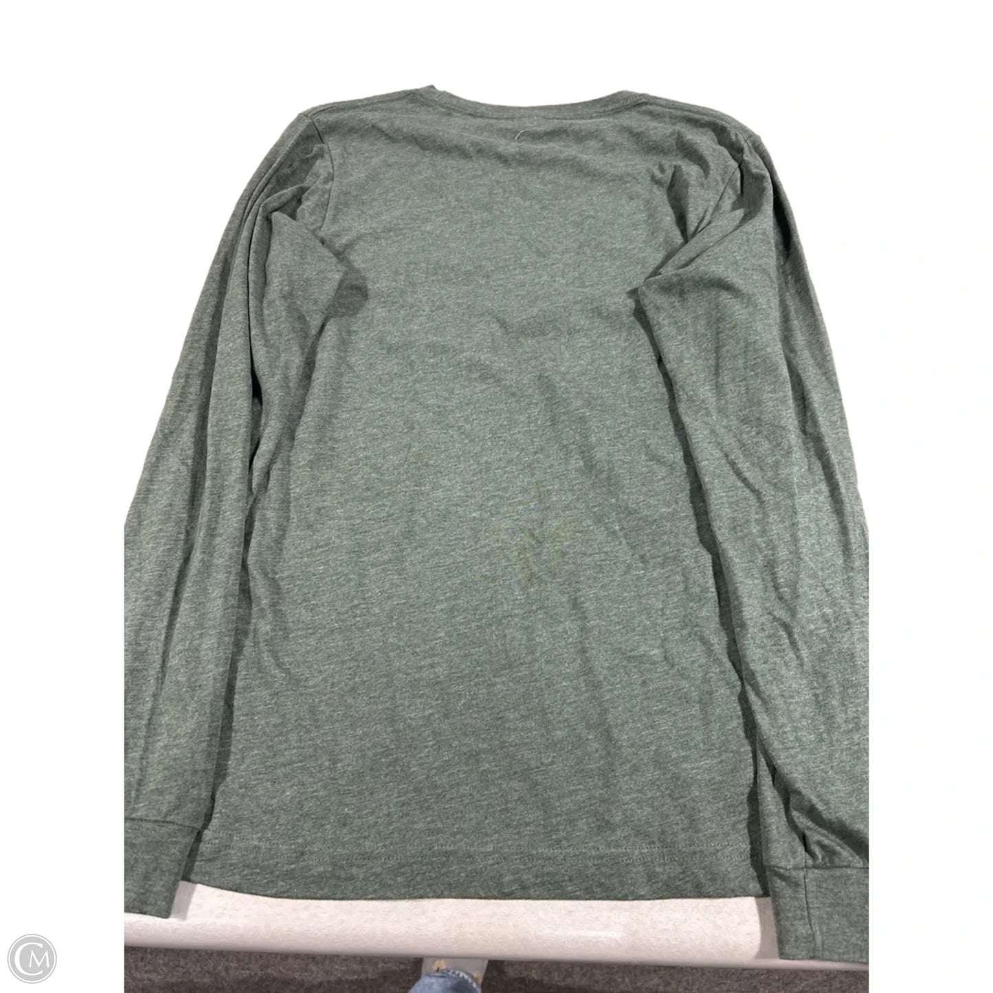 Top Long Sleeve Basic By Bella + Canvas In Green, Size: M