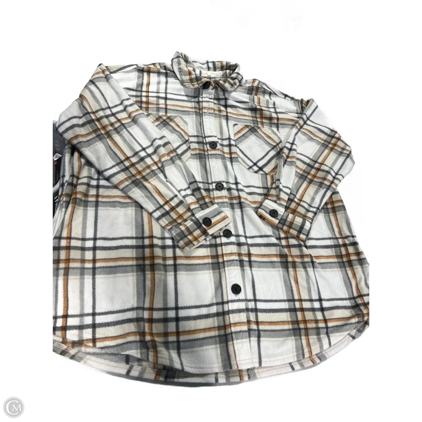 Top Long Sleeve By Maurices In Plaid Pattern, Size: 2x