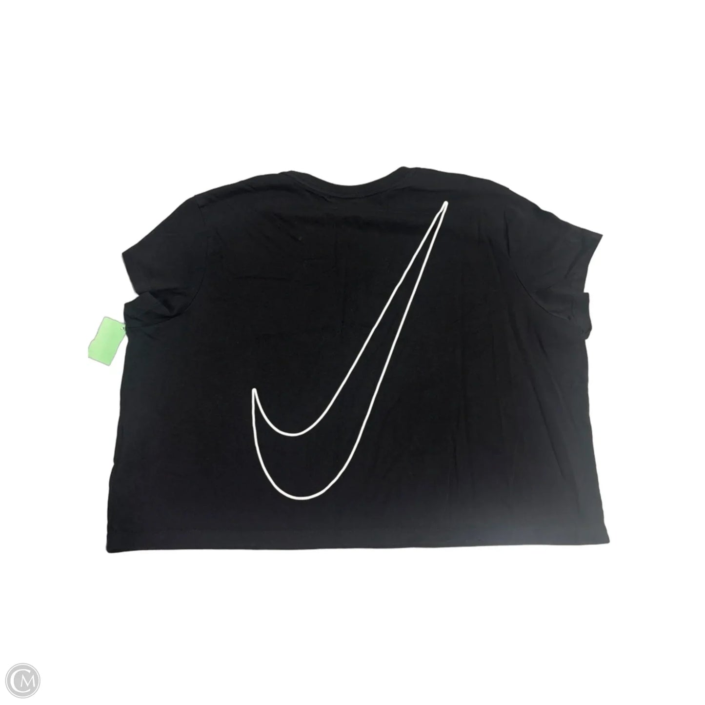 Top Short Sleeve By Nike In Black & White, Size: Xxl