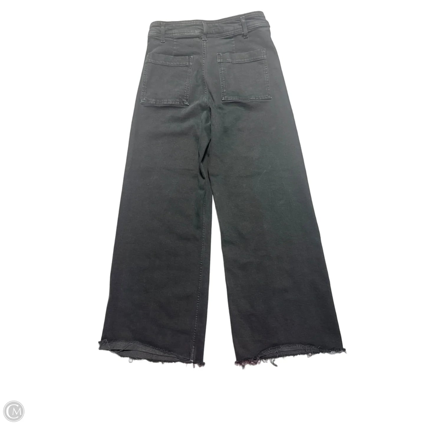 Jeans Wide Leg By Zara In Black Denim, Size: 10
