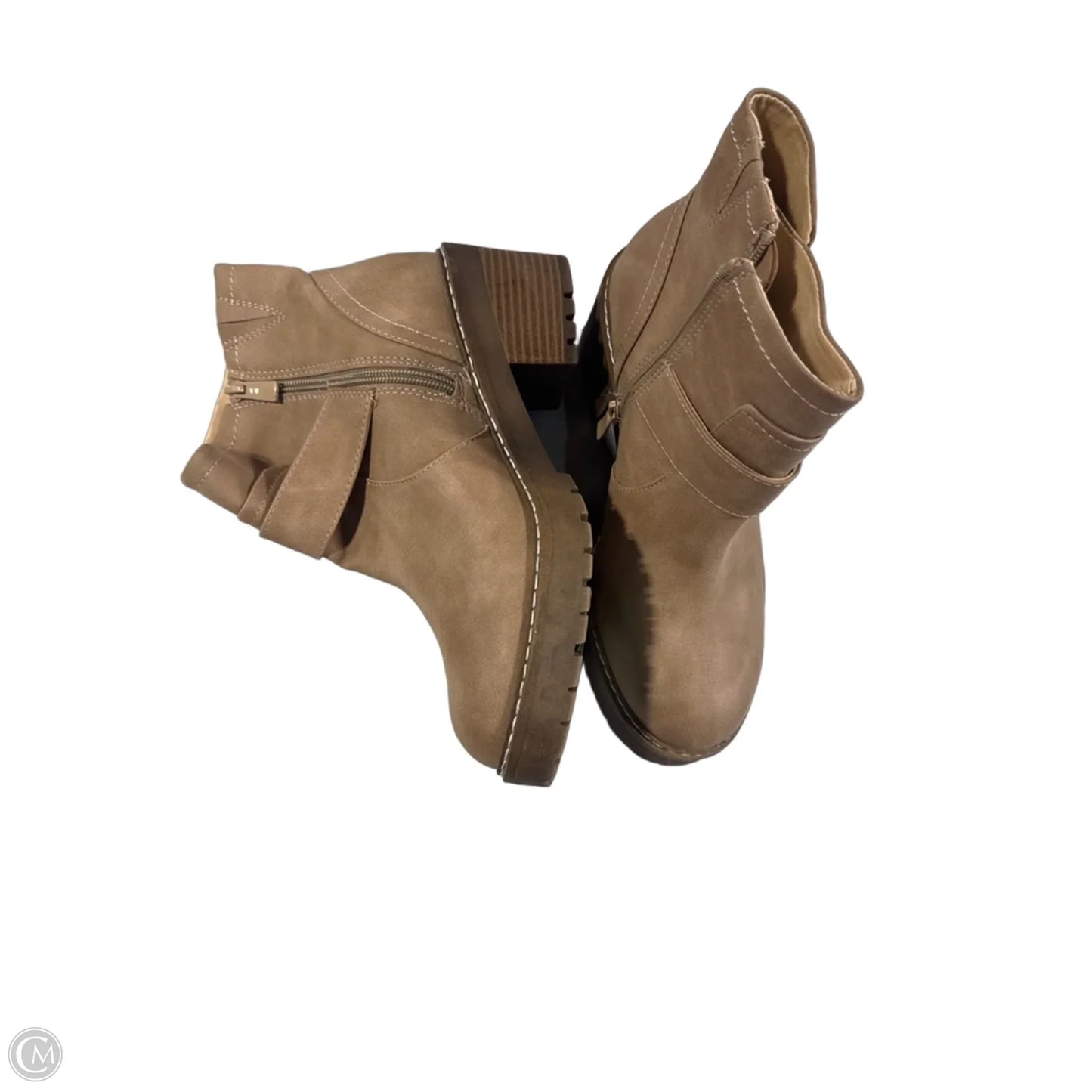 Boots Ankle Heels By Torrid In Tan, Size: 8