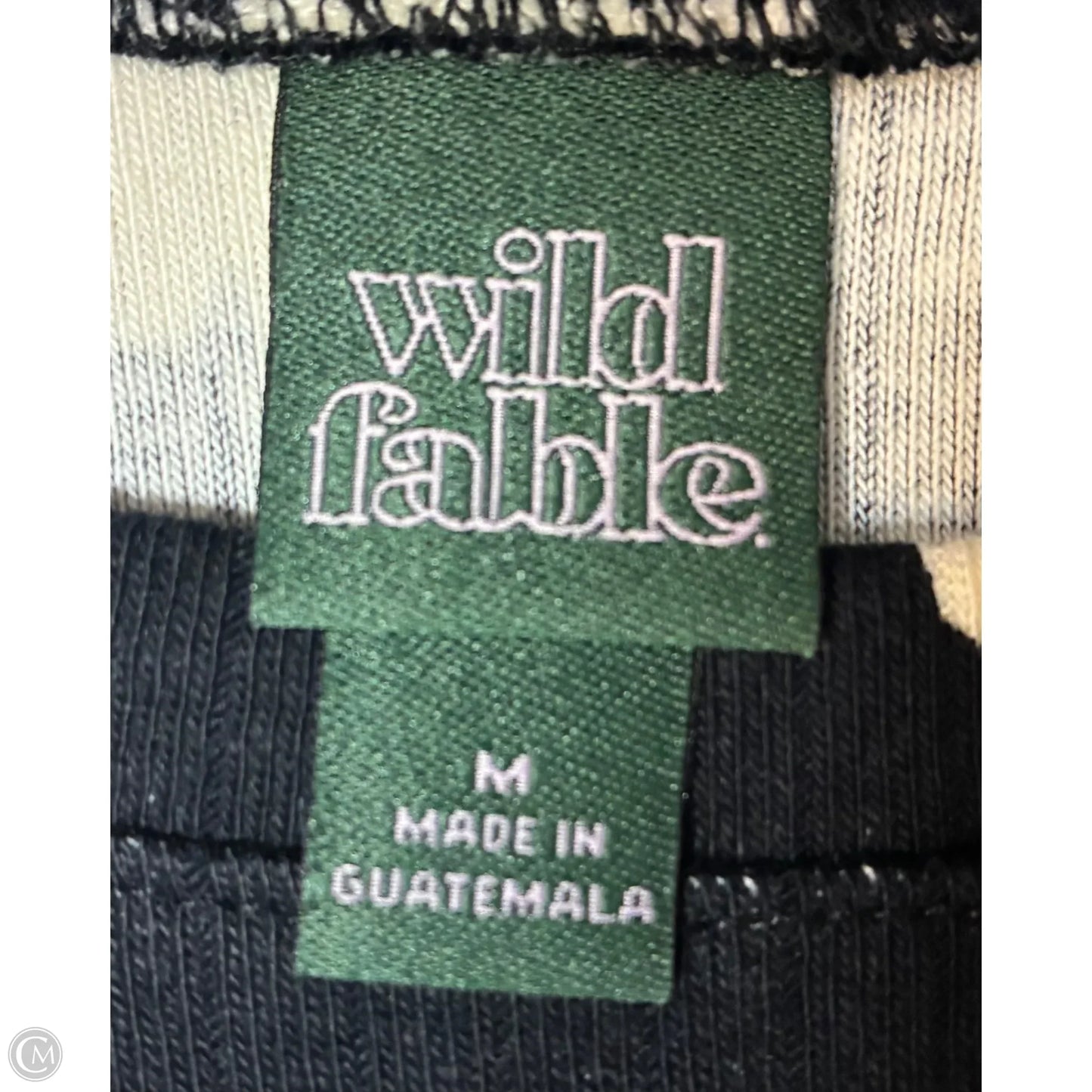 Top Short Sleeve By Wild Fable In Black & White, Size: M