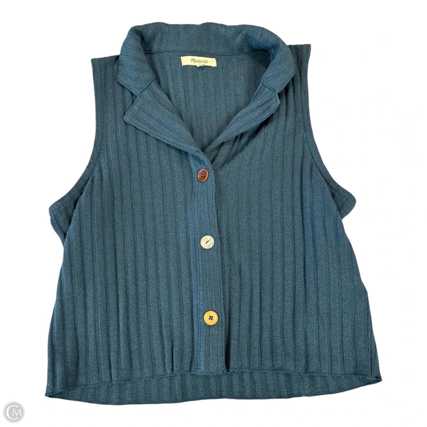 Top Sleeveless By Madewell In Blue, Size: M
