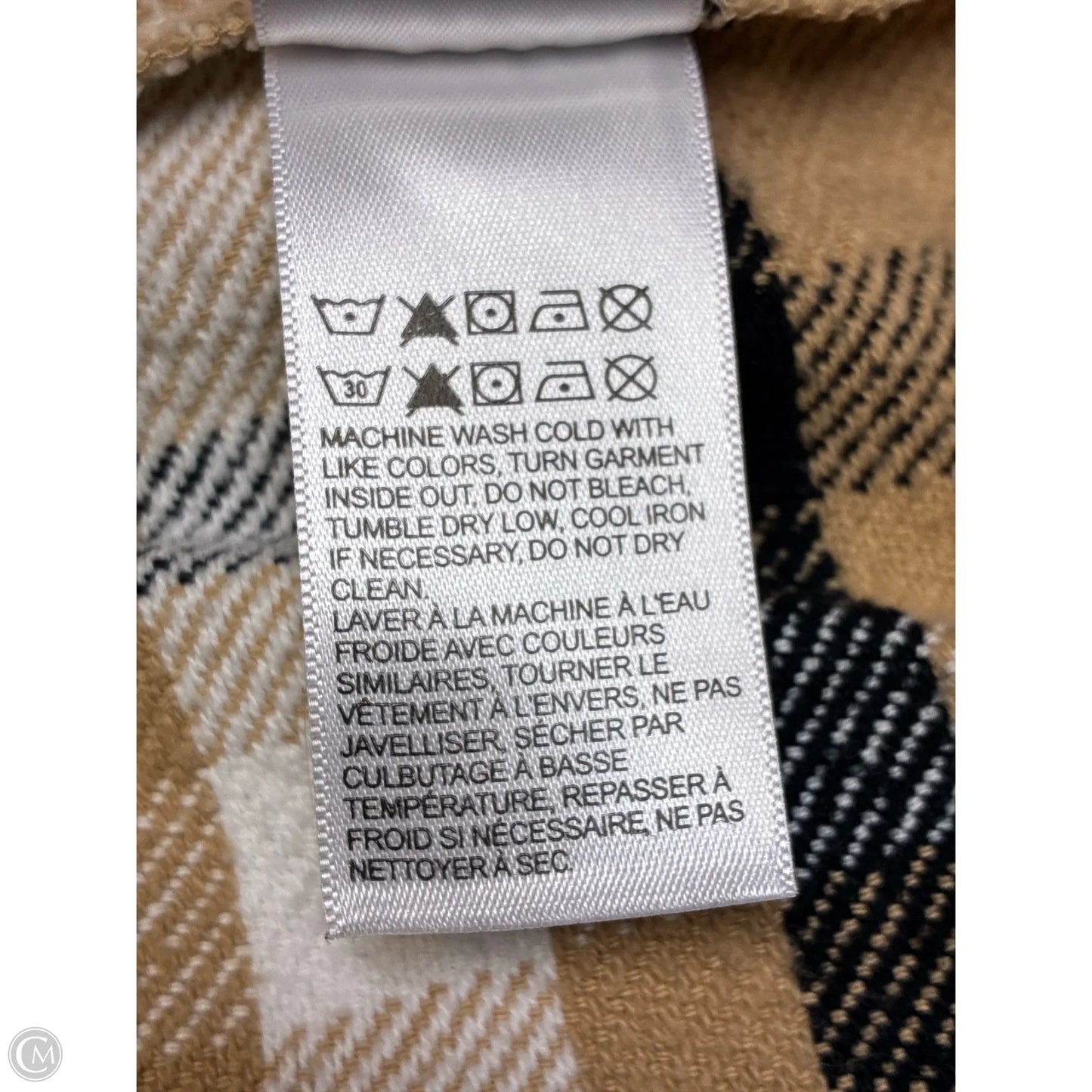 Jacket Shirt By Lucky Brand In Tan, Size: M