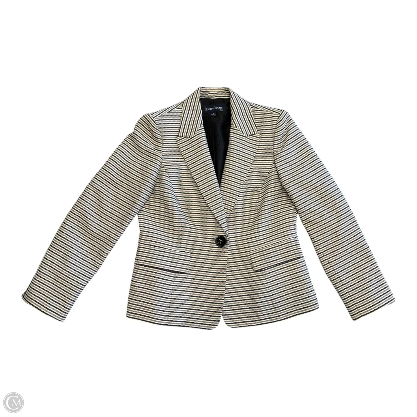 Blazer By Evan-picone In Black & Tan, Size: M