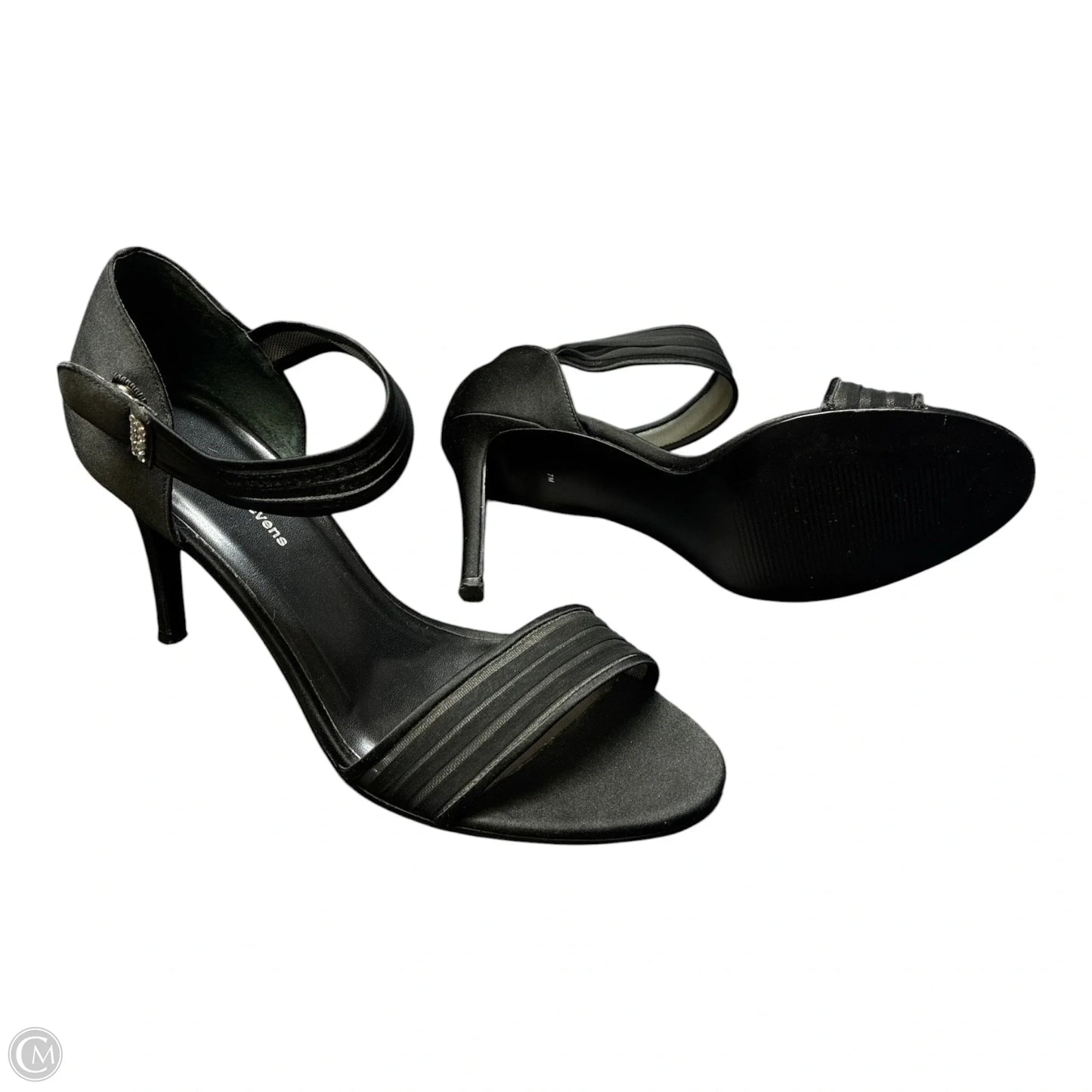 Sandals Heels Stiletto By Valerie Stevens In Black, Size: 7