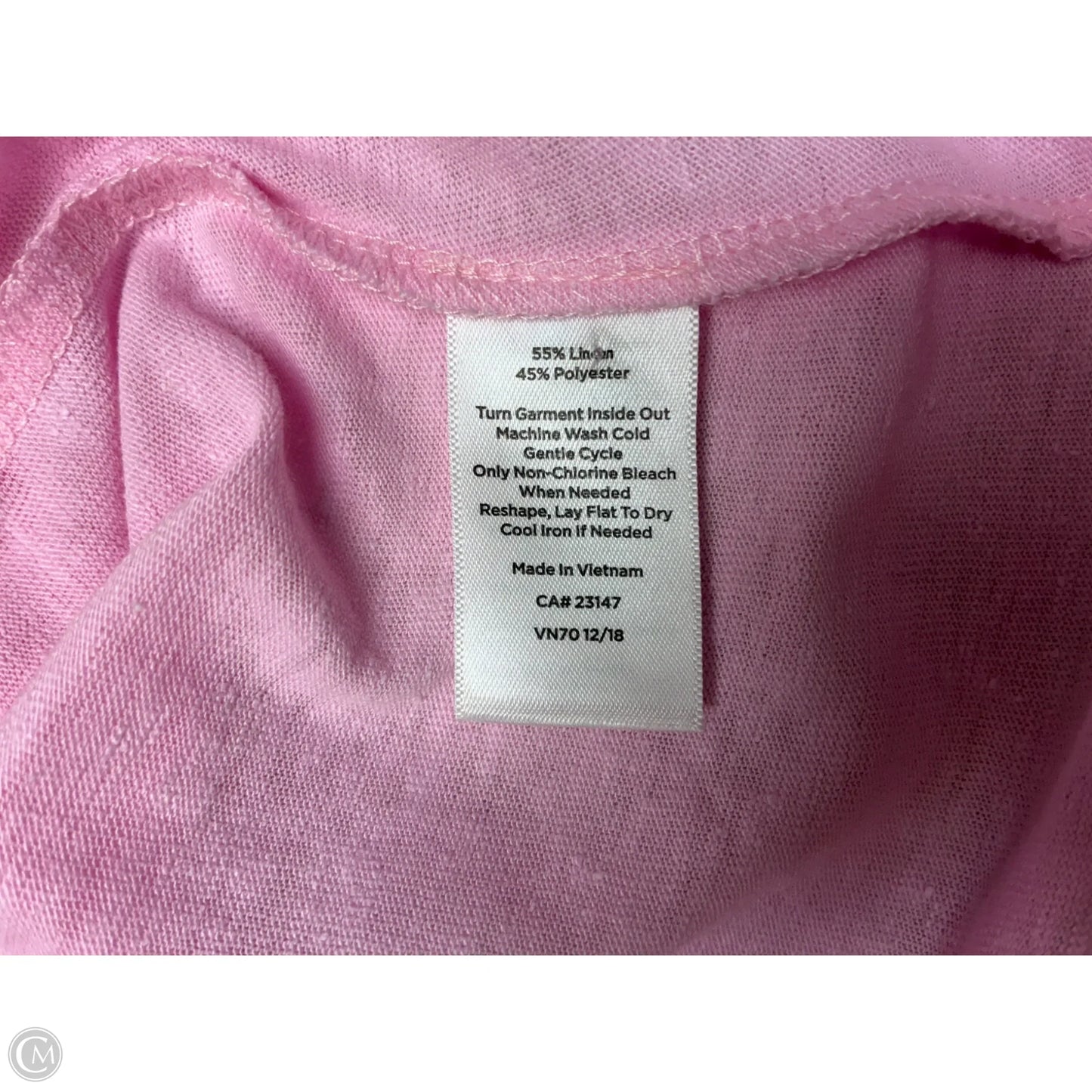 Top Short Sleeve Basic By Talbots In Pink, Size: S