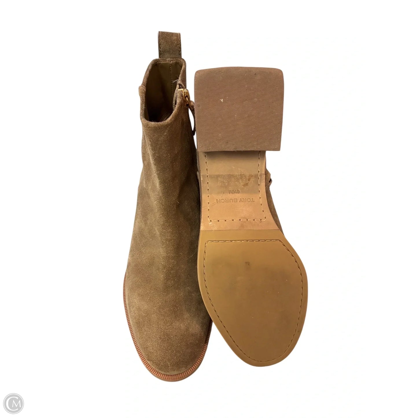 Boots Designer By Tory Burch In Brown, Size: 6.5