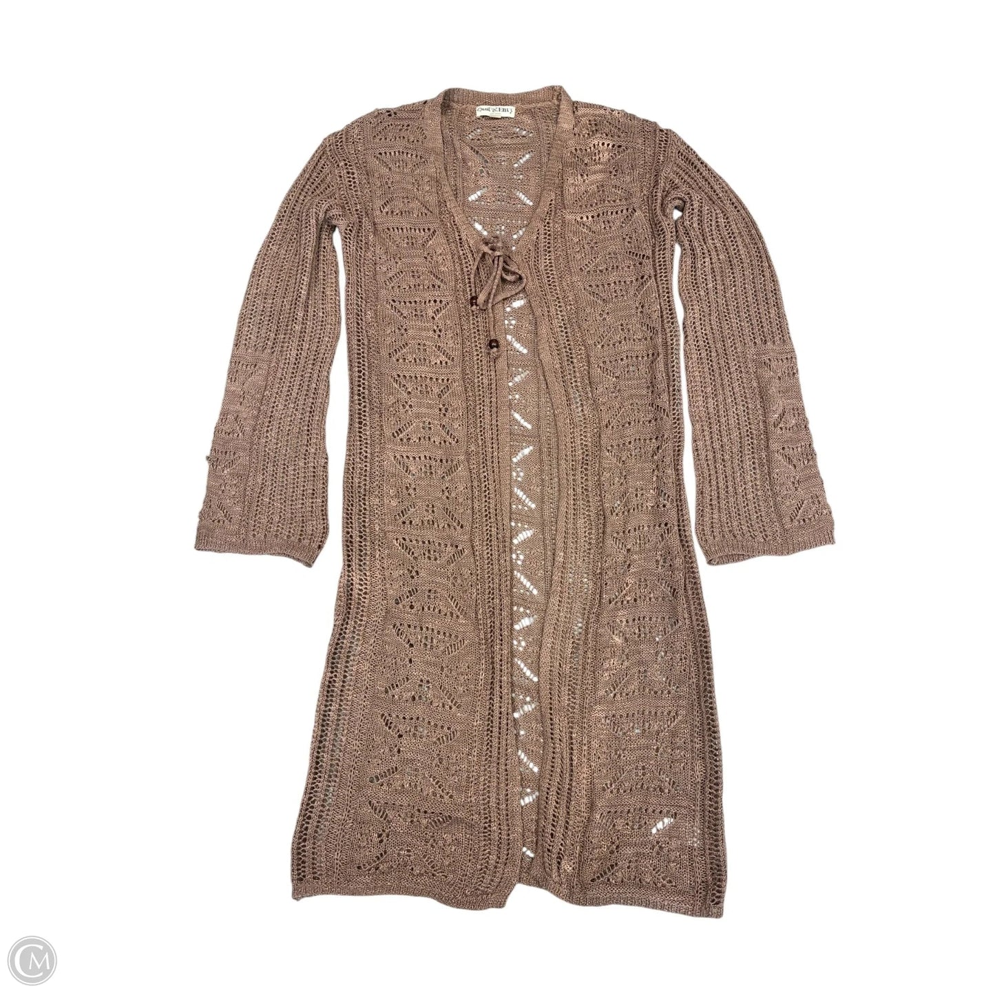 Cardigan By Clothes Mentor In Brown, Size: Xl