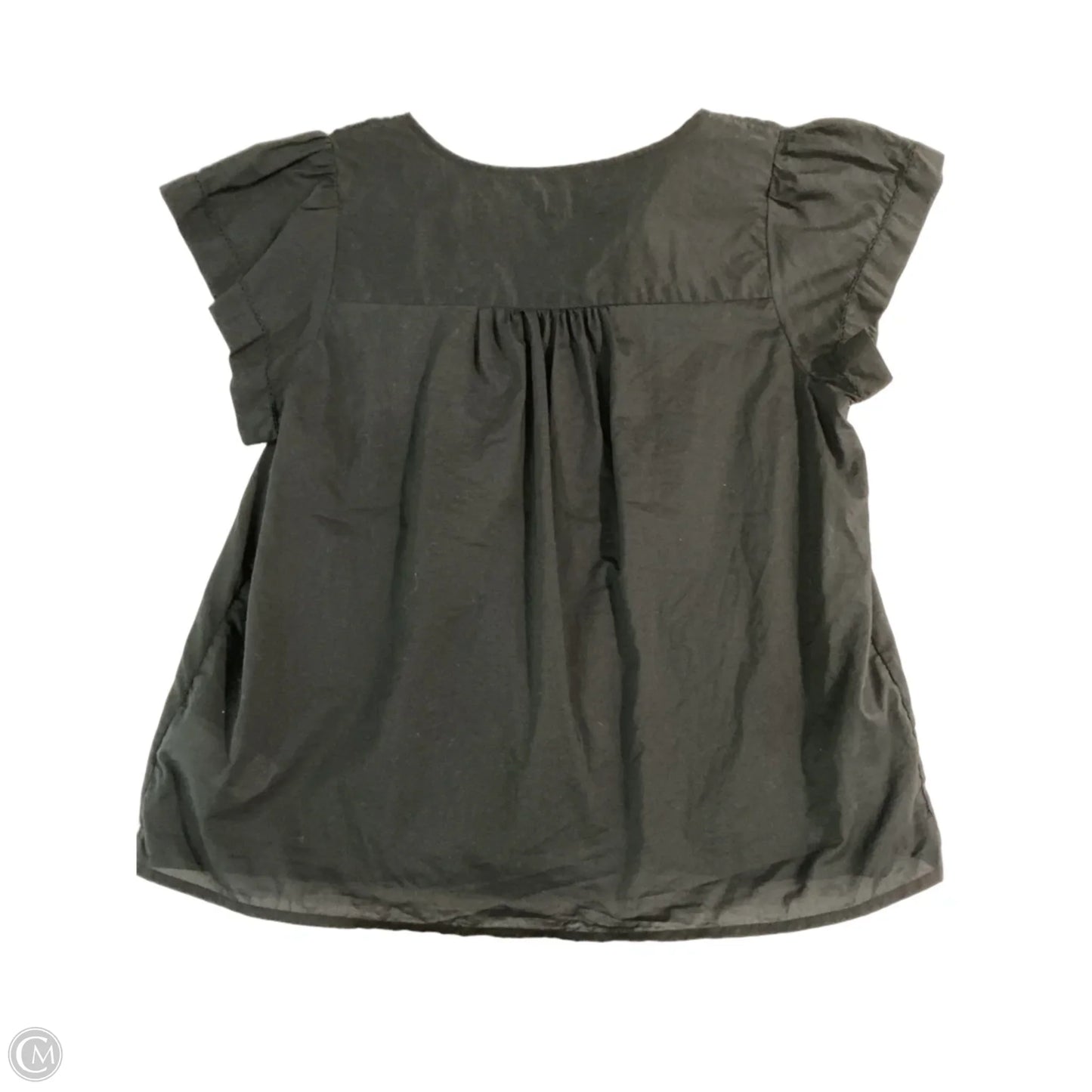 Blouse Short Sleeve By Gap In Black, Size: S