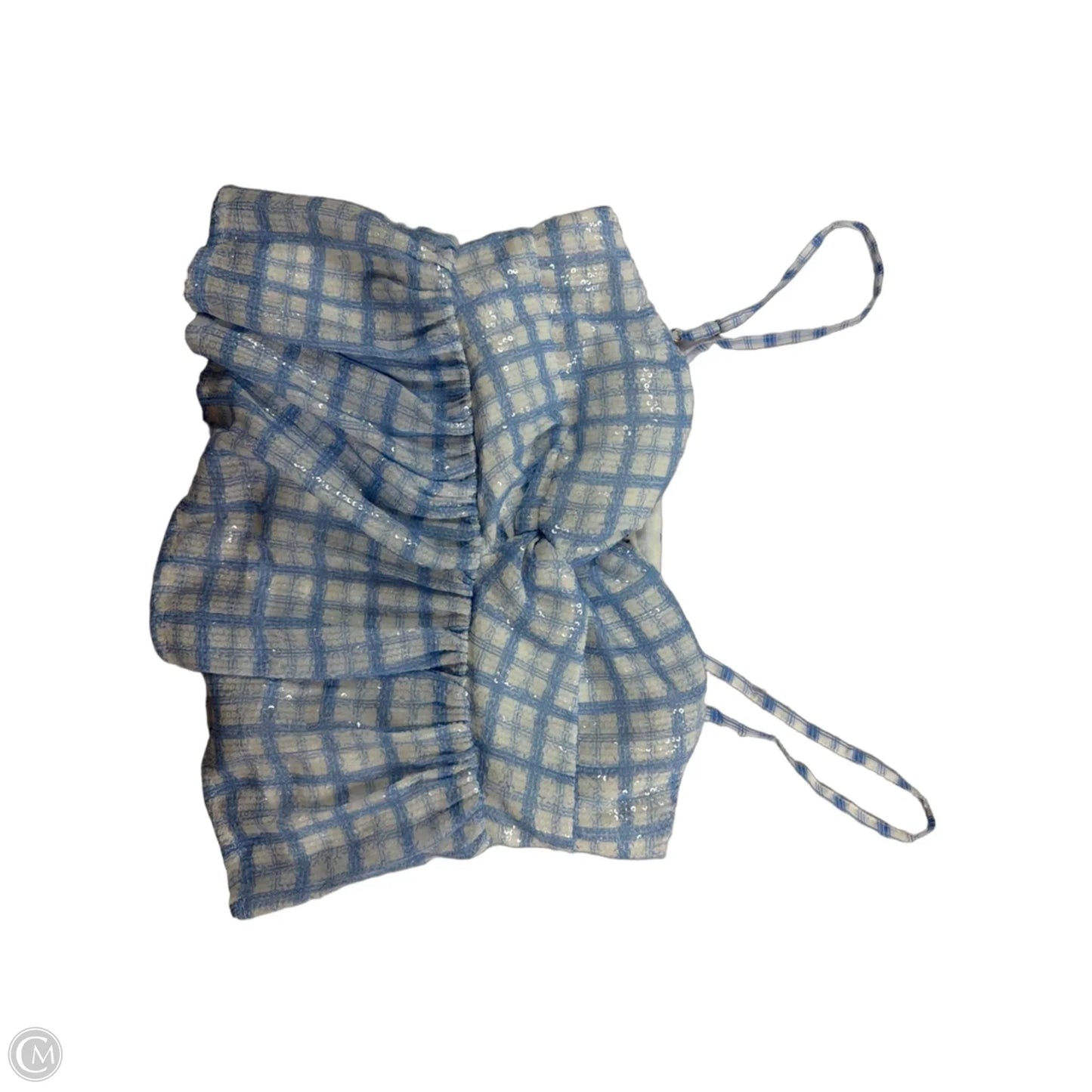 Top Sleeveless By English Factory In Blue & White, Size: Xs