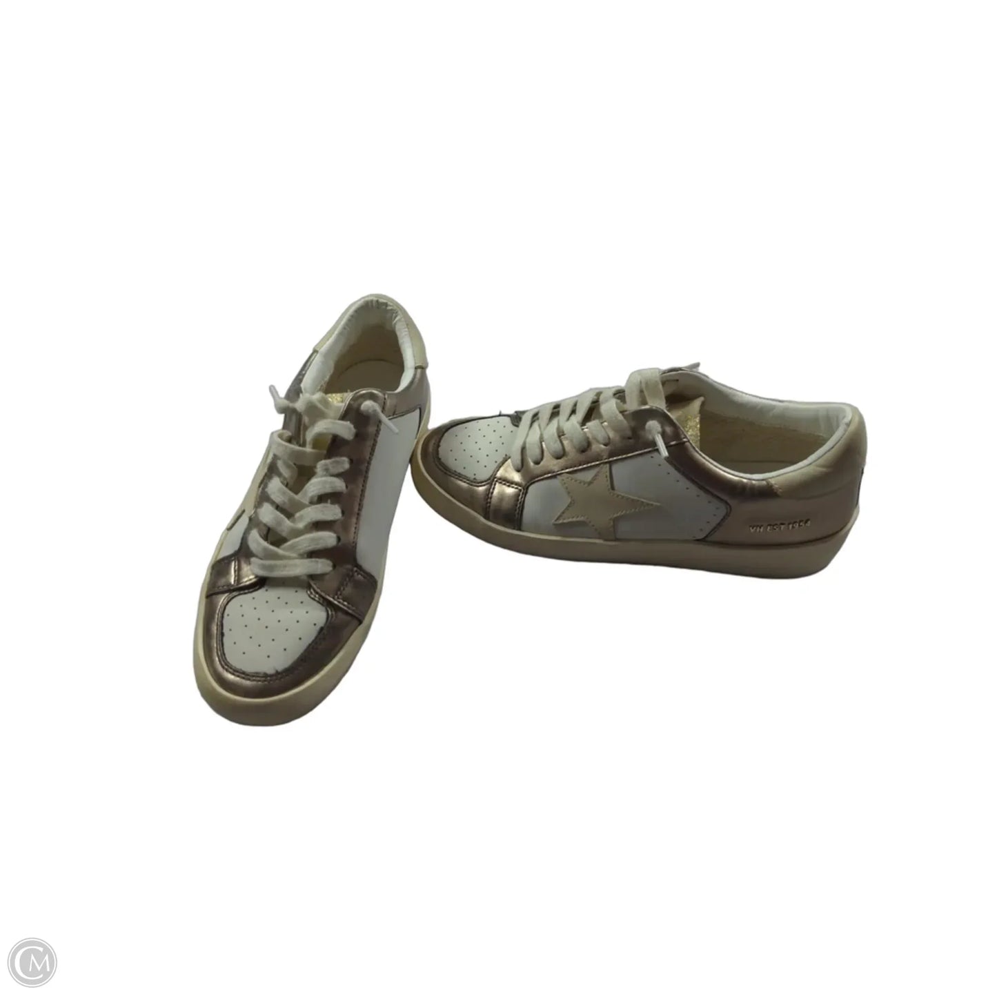 Shoes Sneakers By Vintage Havana In Gold & White, Size: 9