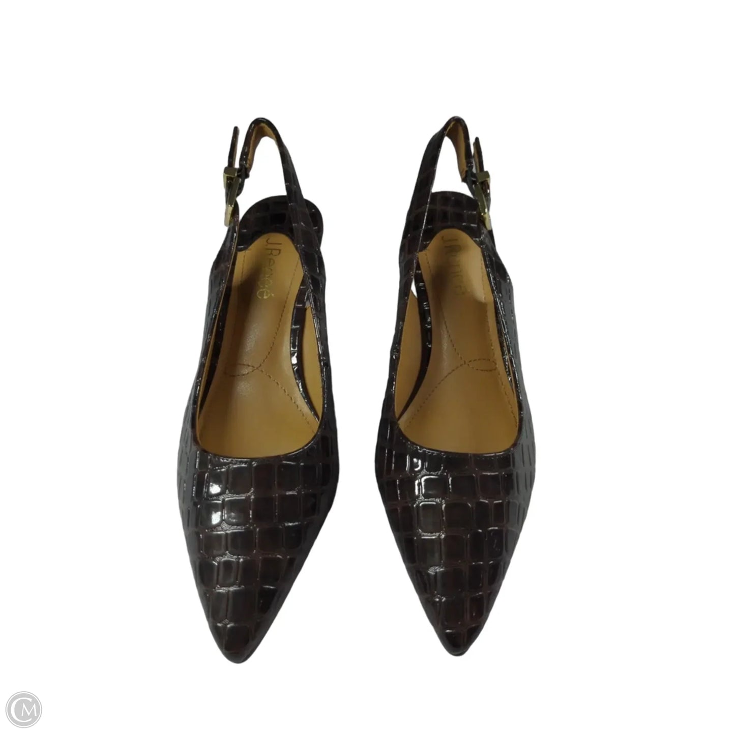 Shoes Heels Kitten By Clothes Mentor In Brown & Gold, Size: 9