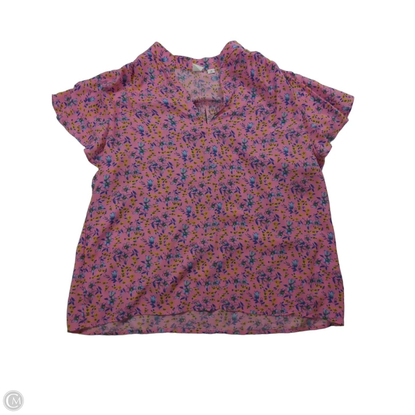 Blouse Short Sleeve By Gap In Floral Print, Size: M