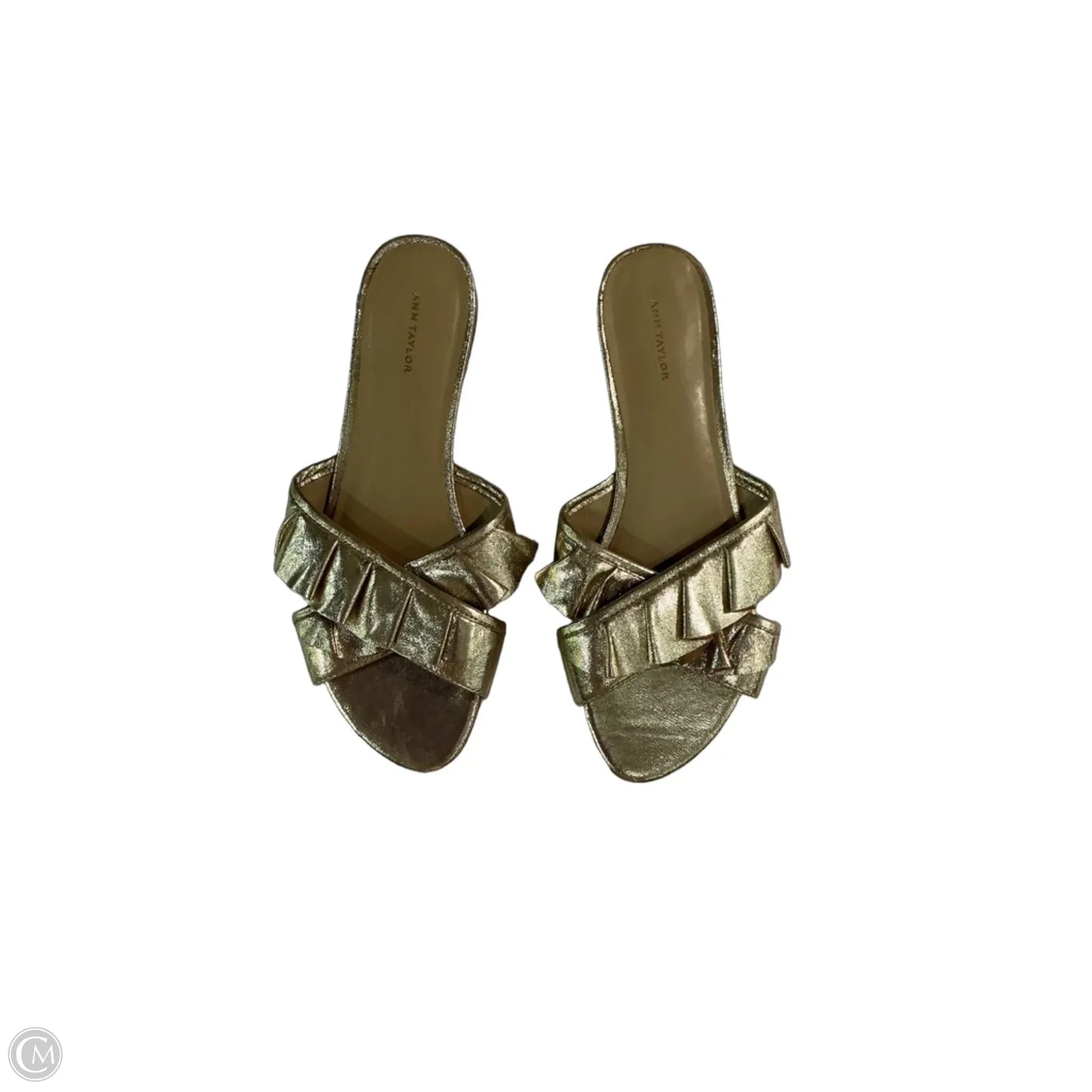 Shoes Flats By Ann Taylor In Gold, Size: 9