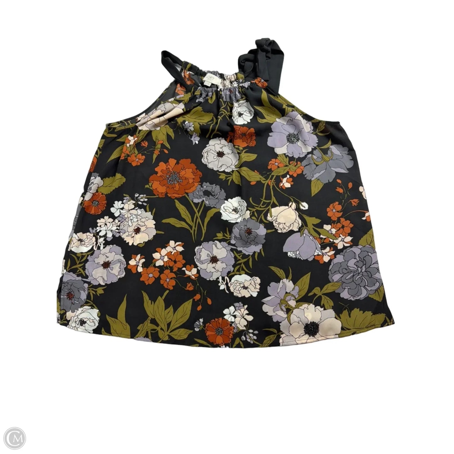 Top Sleeveless By Loft In Floral Print, Size: M