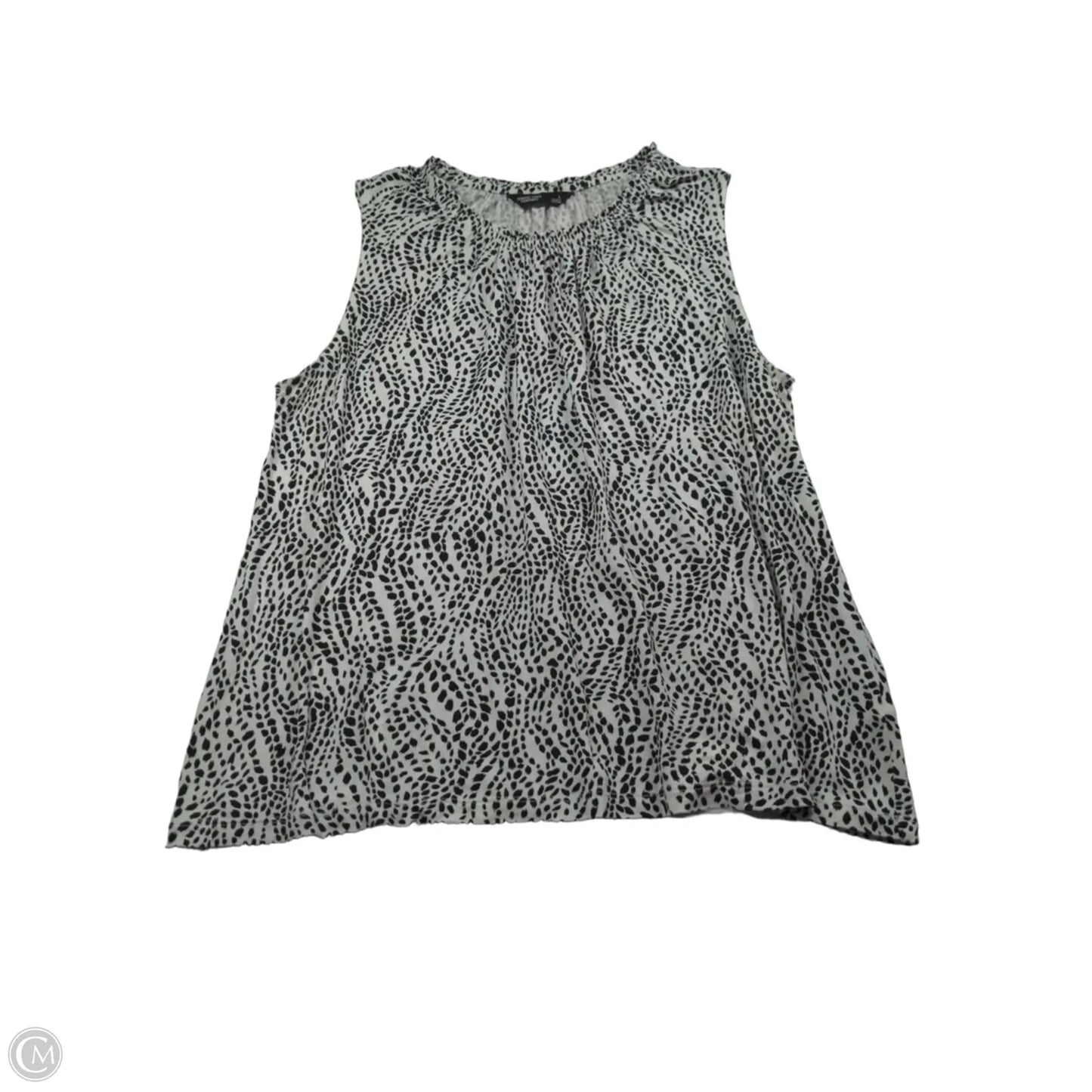 Top Sleeveless By Simply Vera In Black & White, Size: L