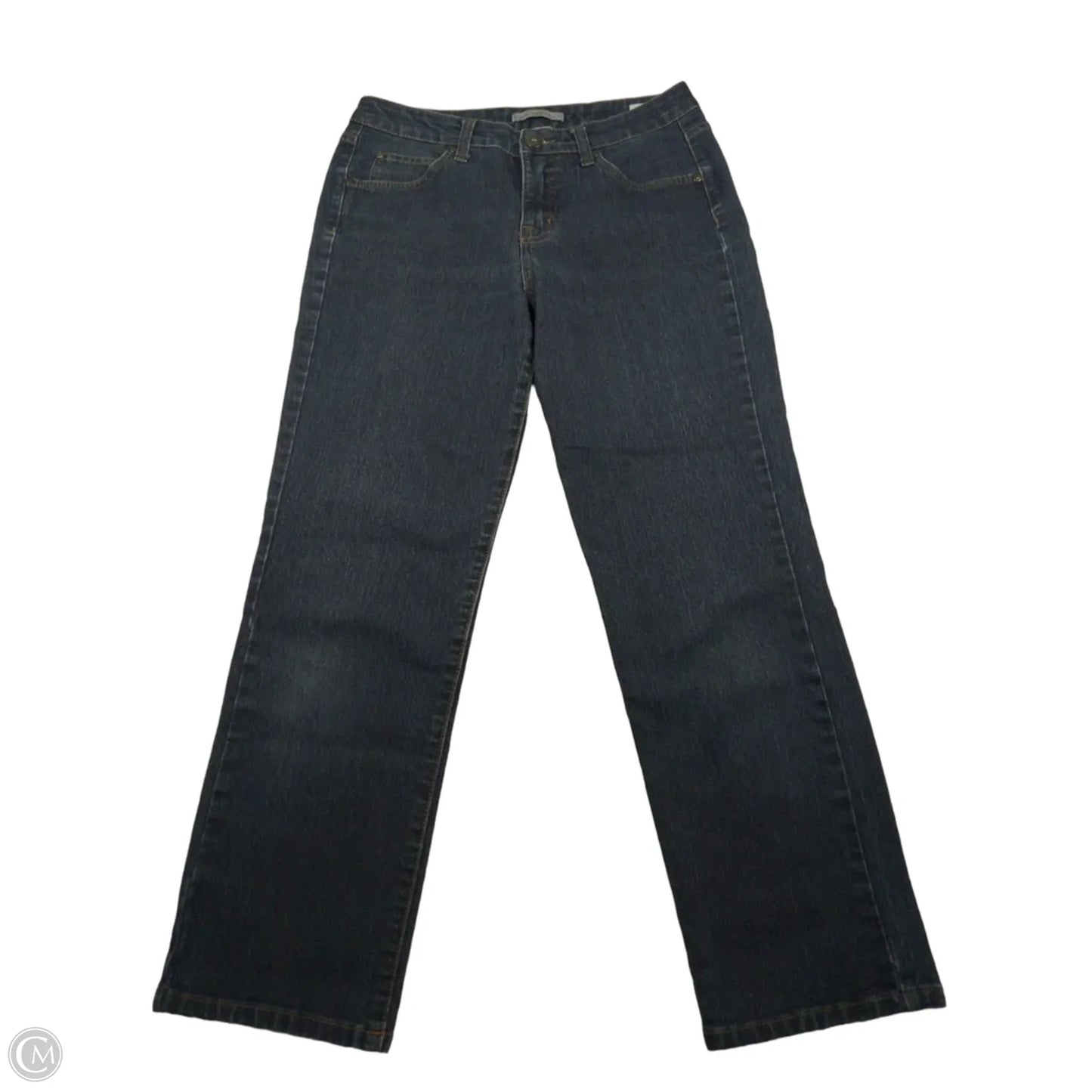 Jeans Straight By Bandolino In Blue Denim, Size: 10