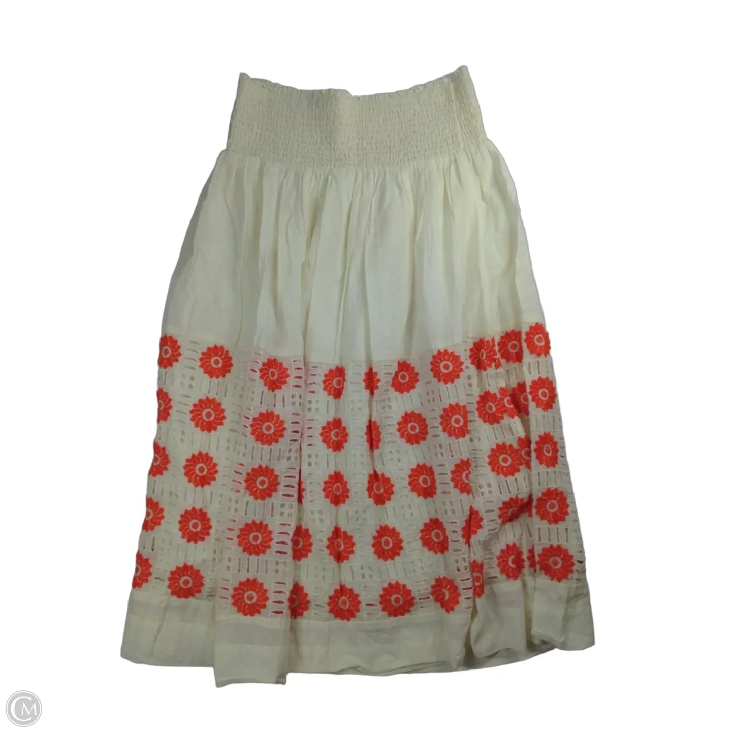 Skirt Midi By Anthropologie In Floral Print, Size: S