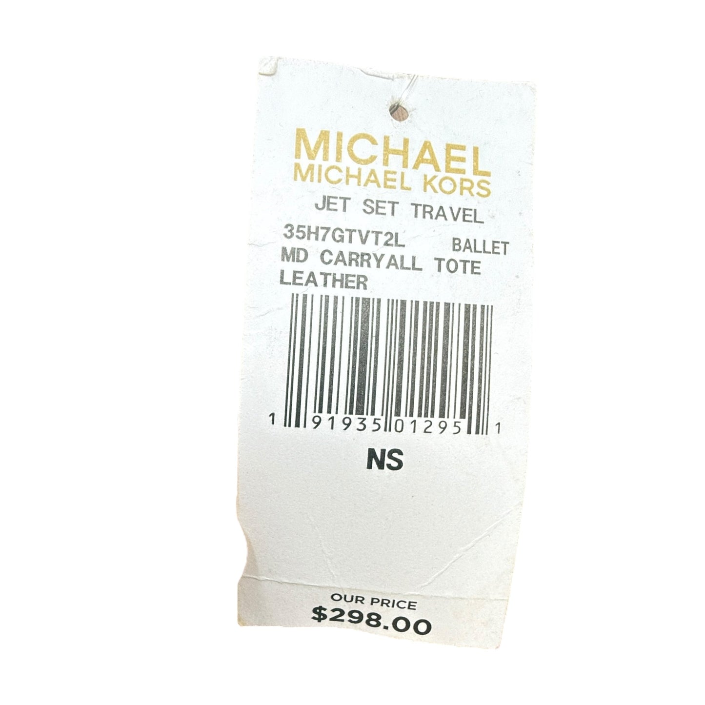 Jet Set Saffiano Leather Carryall In Ballet Designer By Michael Kors, Size: Medium