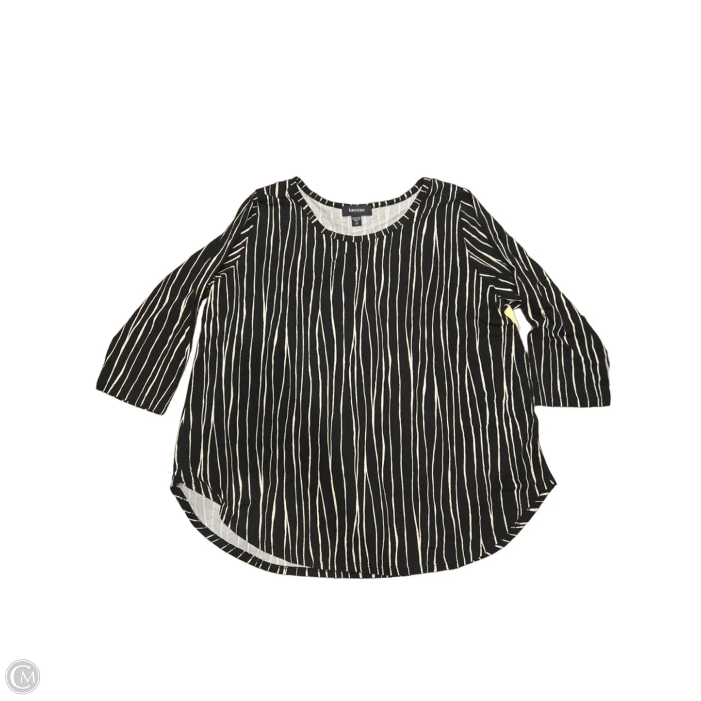 Top 3/4 Sleeve By Karen Kane In Cream, Size: 1x