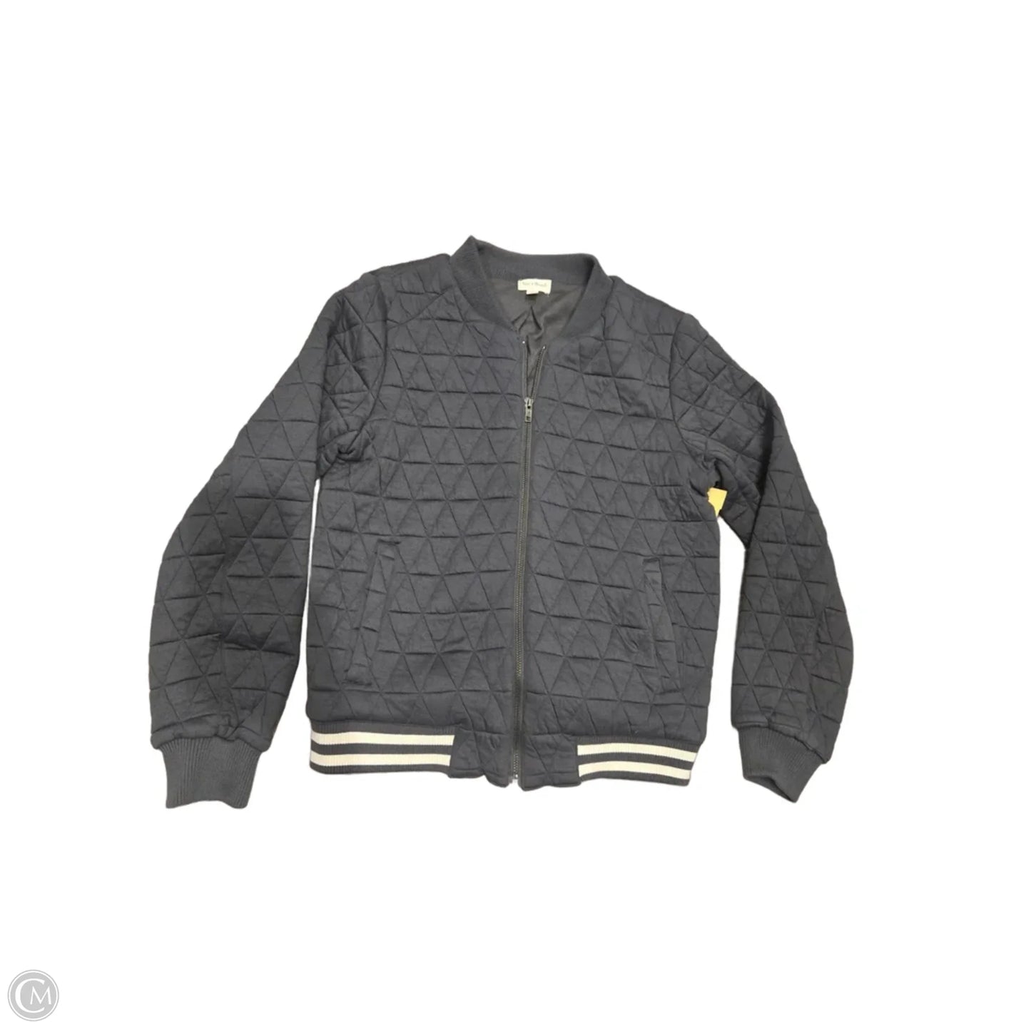 Jacket Puffer & Quilted By Hem & Thread In Grey, Size: S