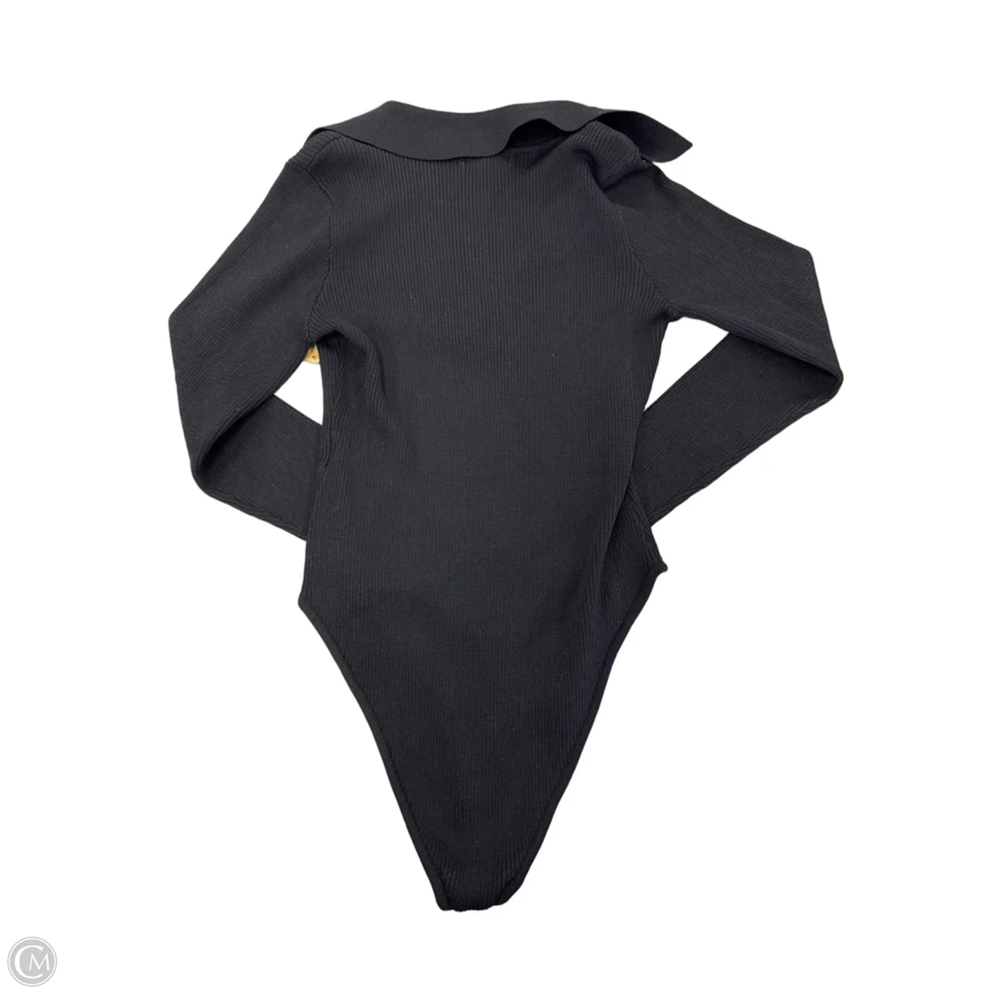 Top Long Sleeve By Elan In Black, Size: M