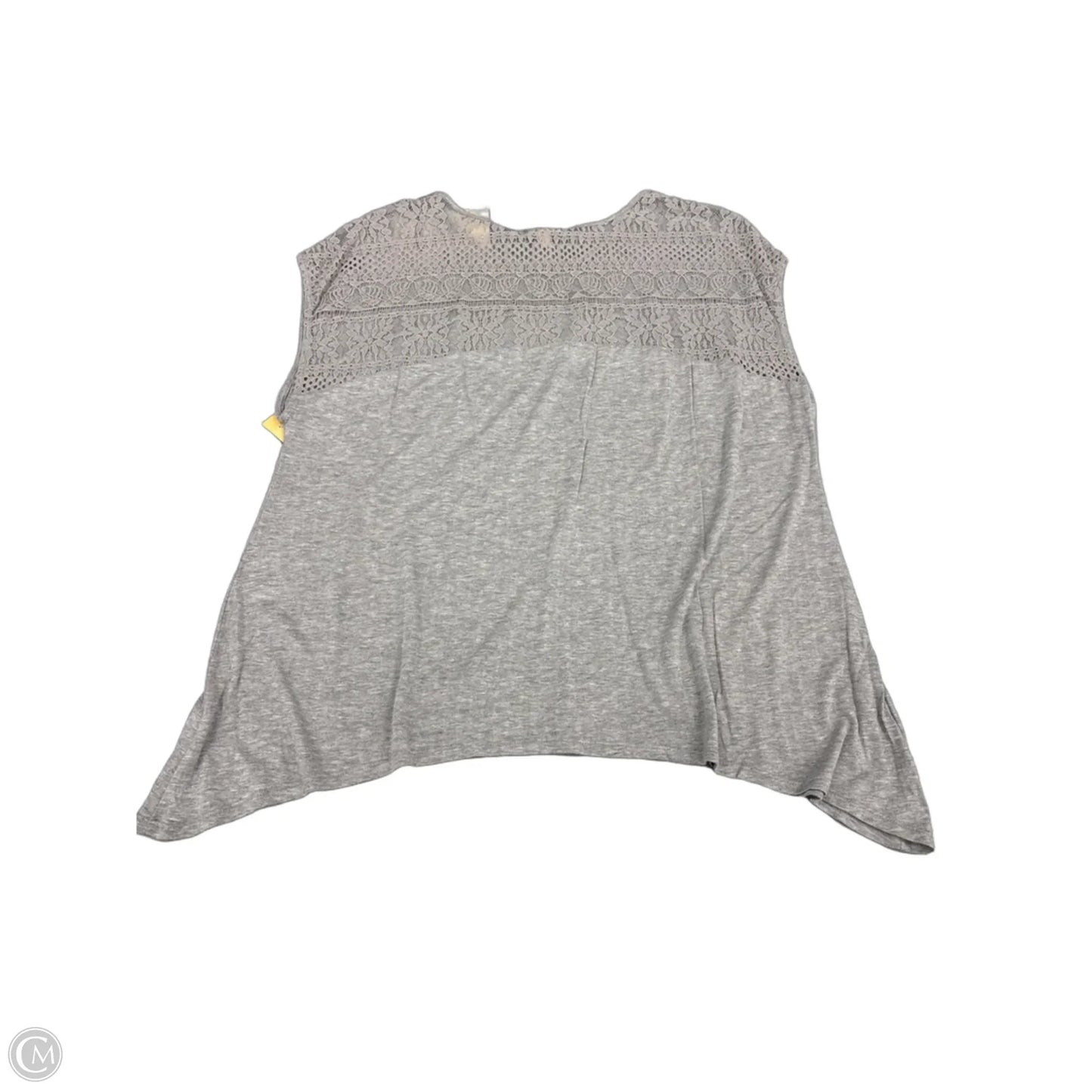 Top Short Sleeve Basic By Eyeshadow In Grey, Size: 1x