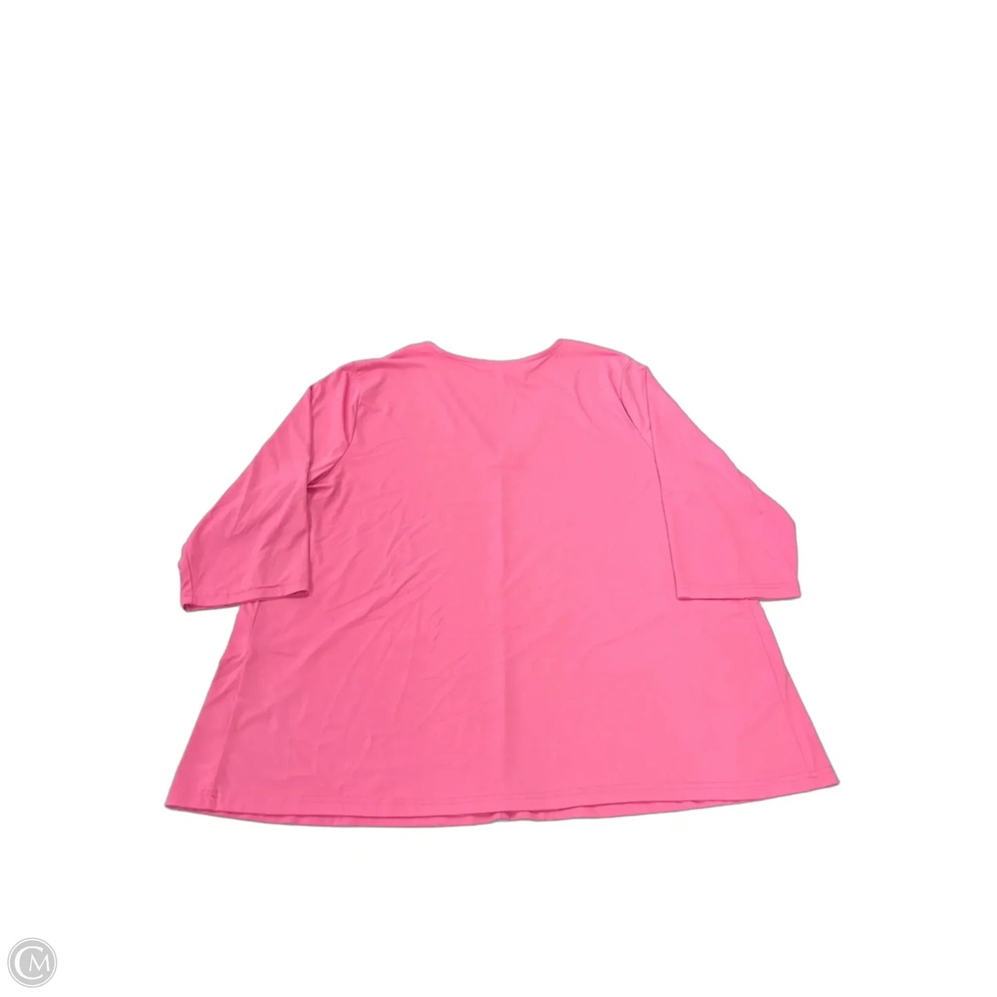 Top 3/4 Sleeve By Lulu B In Pink, Size: Xl