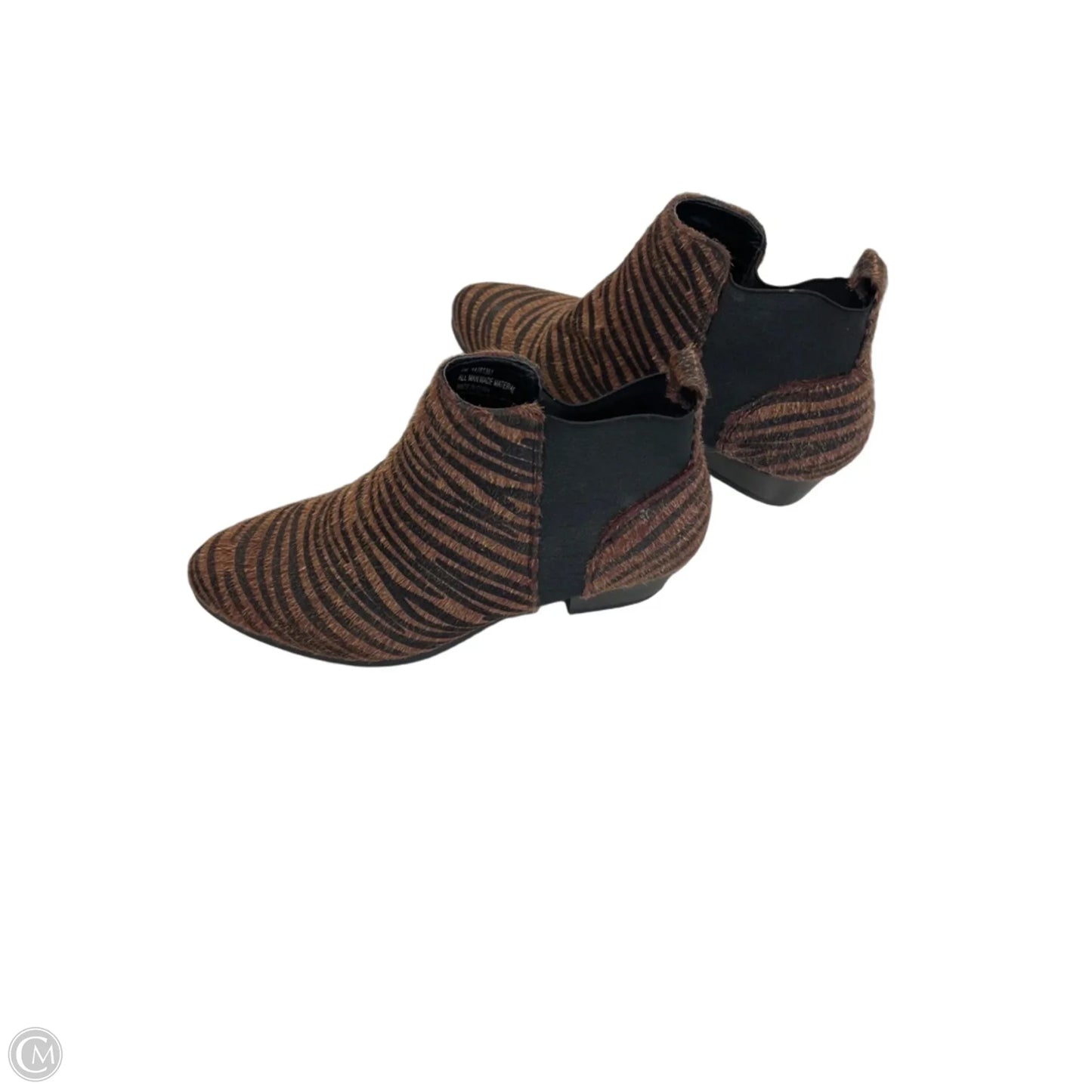 Boots Ankle Heels By Cme In Animal Print, Size: 9